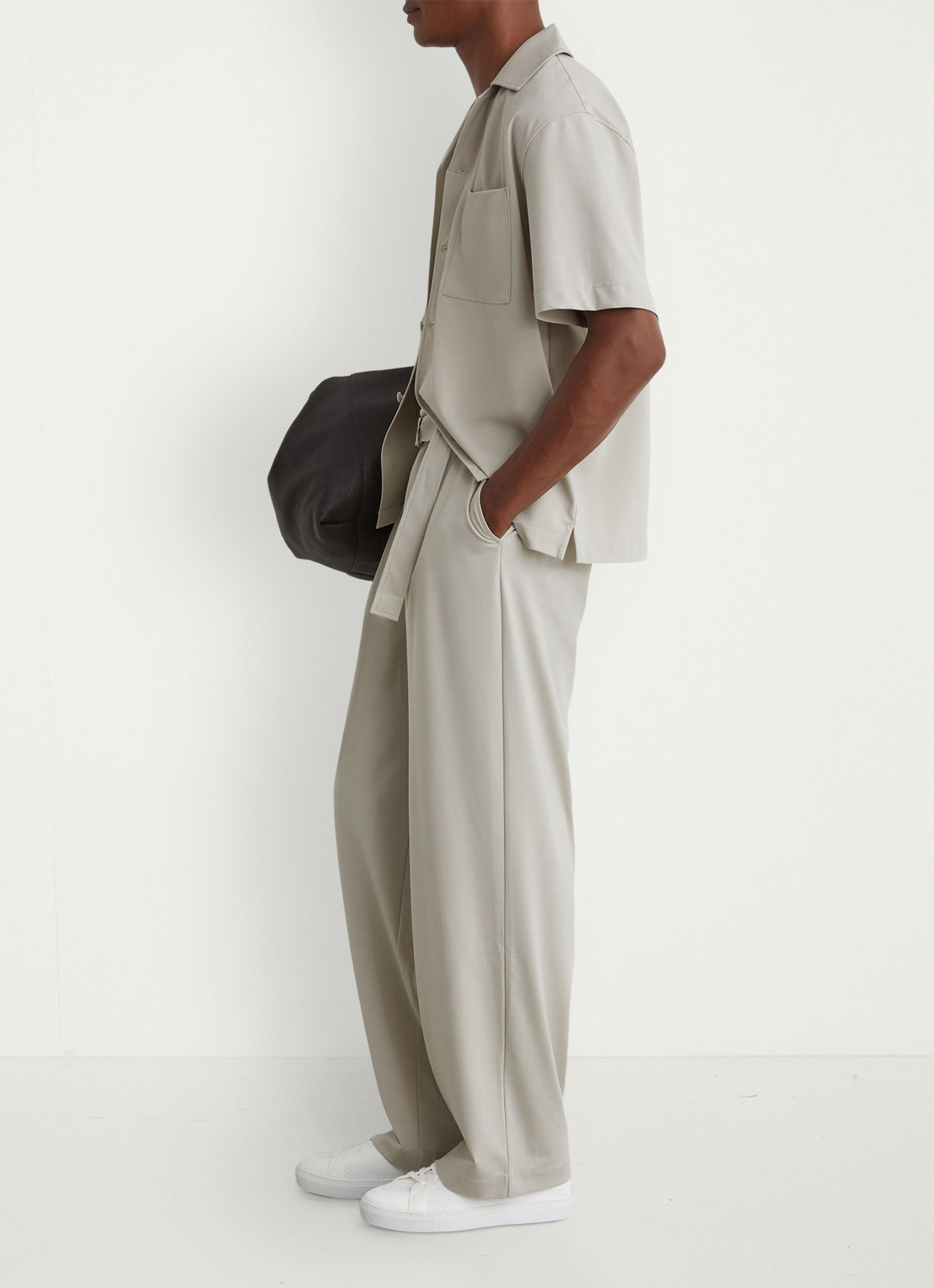Reiss Walker relaxed fit pantalon met ceintuur - detail 5 beige