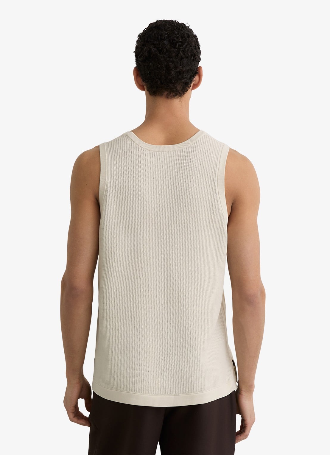 Reiss Watson singlet met structuur - achterkant 6 gebroken wit