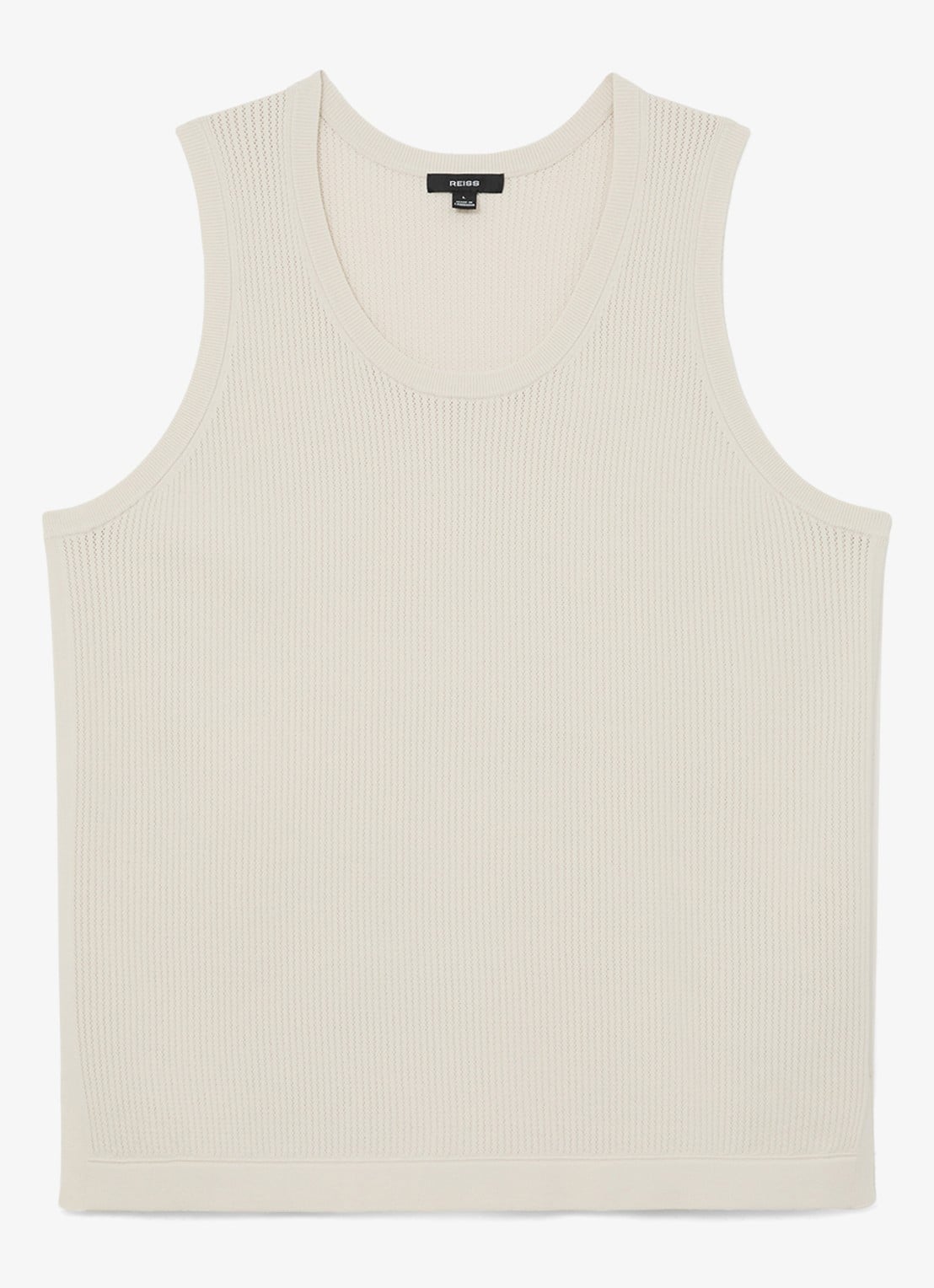 Reiss Watson singlet met structuur - voorkant 5 gebroken wit