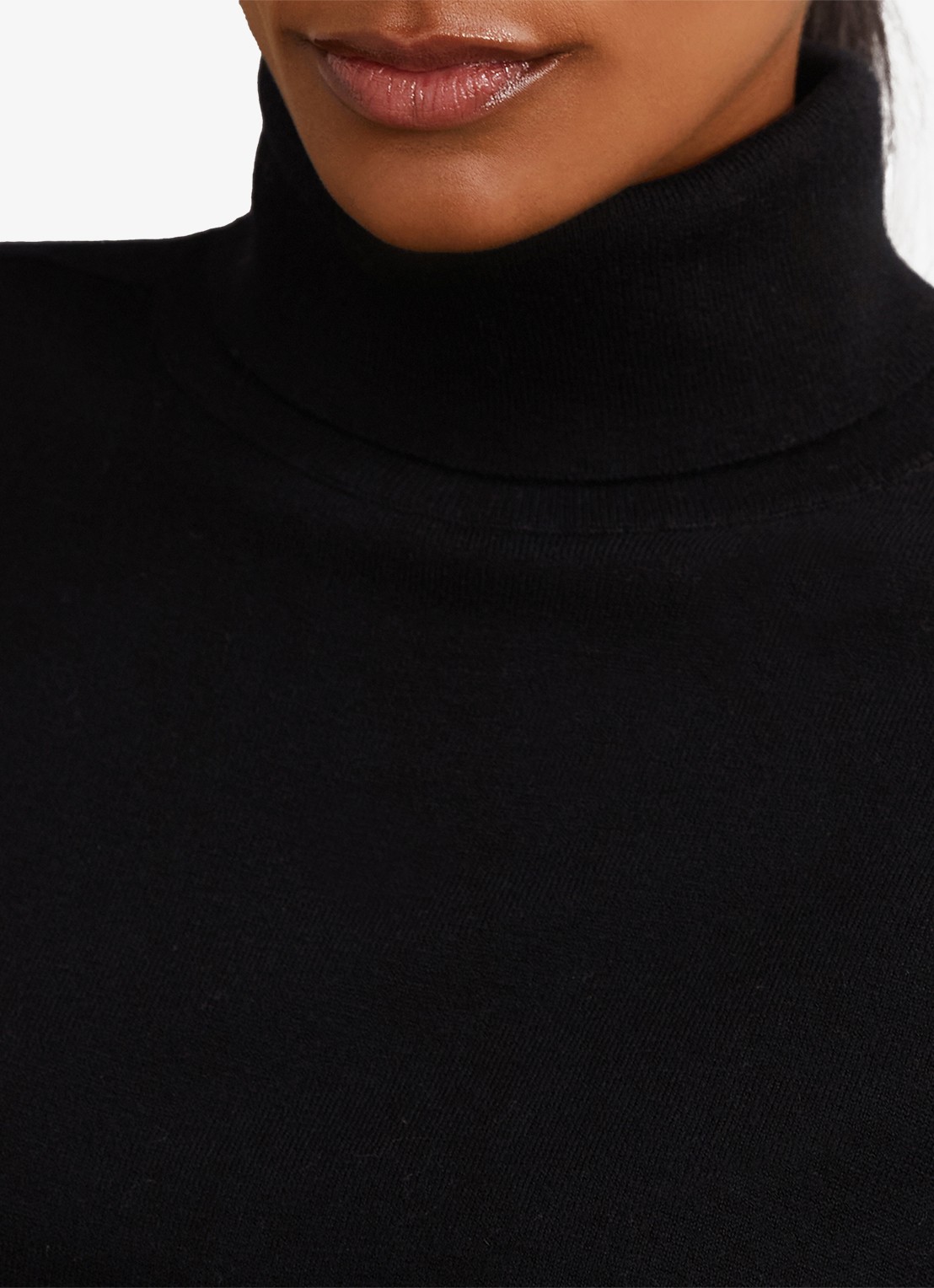 Reiss Wendy fijngebreide trui van wol met col - detail 2 black / zwart