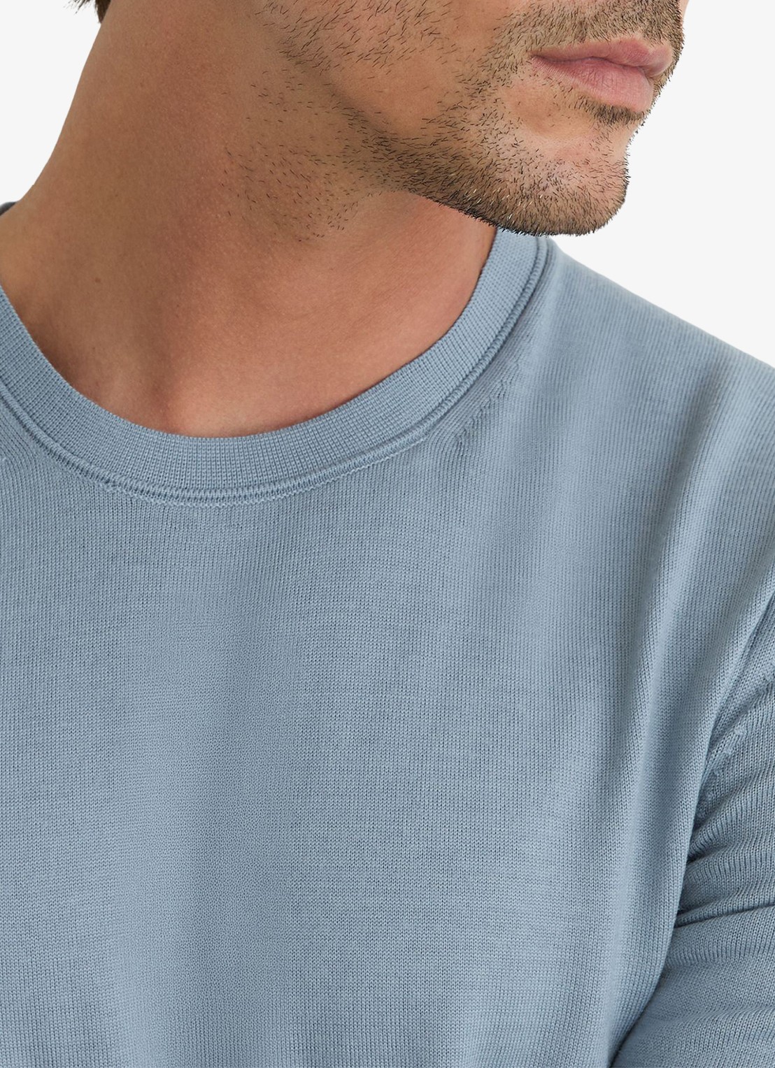 Reiss Wessex fijngebreide trui van merino wol  - detail 3 donkerblauw
