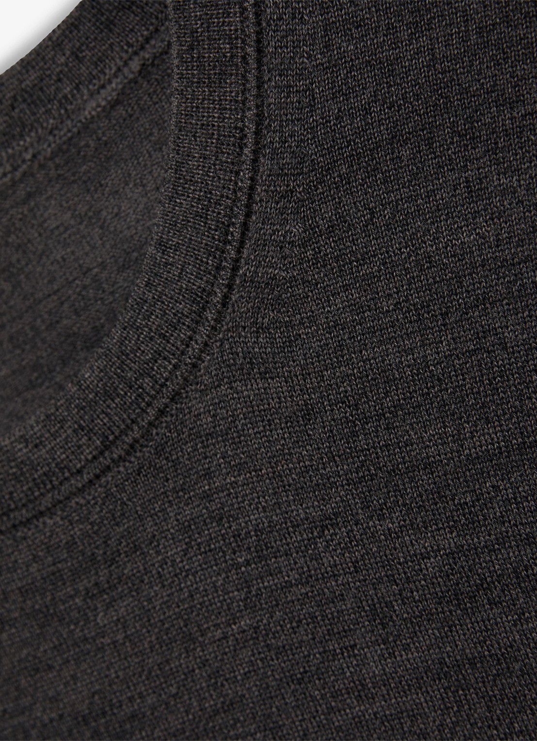 Reiss Wessex fijngebreide trui van merino wol - detail 3 donkergrijs