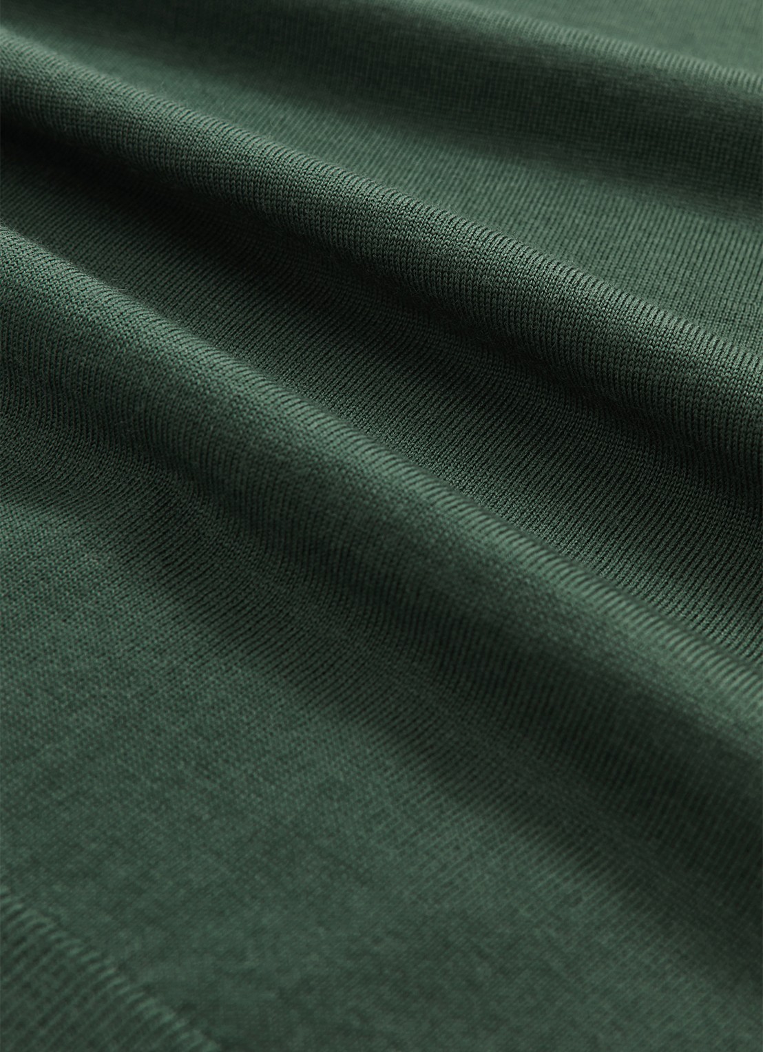 Reiss Wessex merino wol trui met ronde hals - detail 2 donkergroen