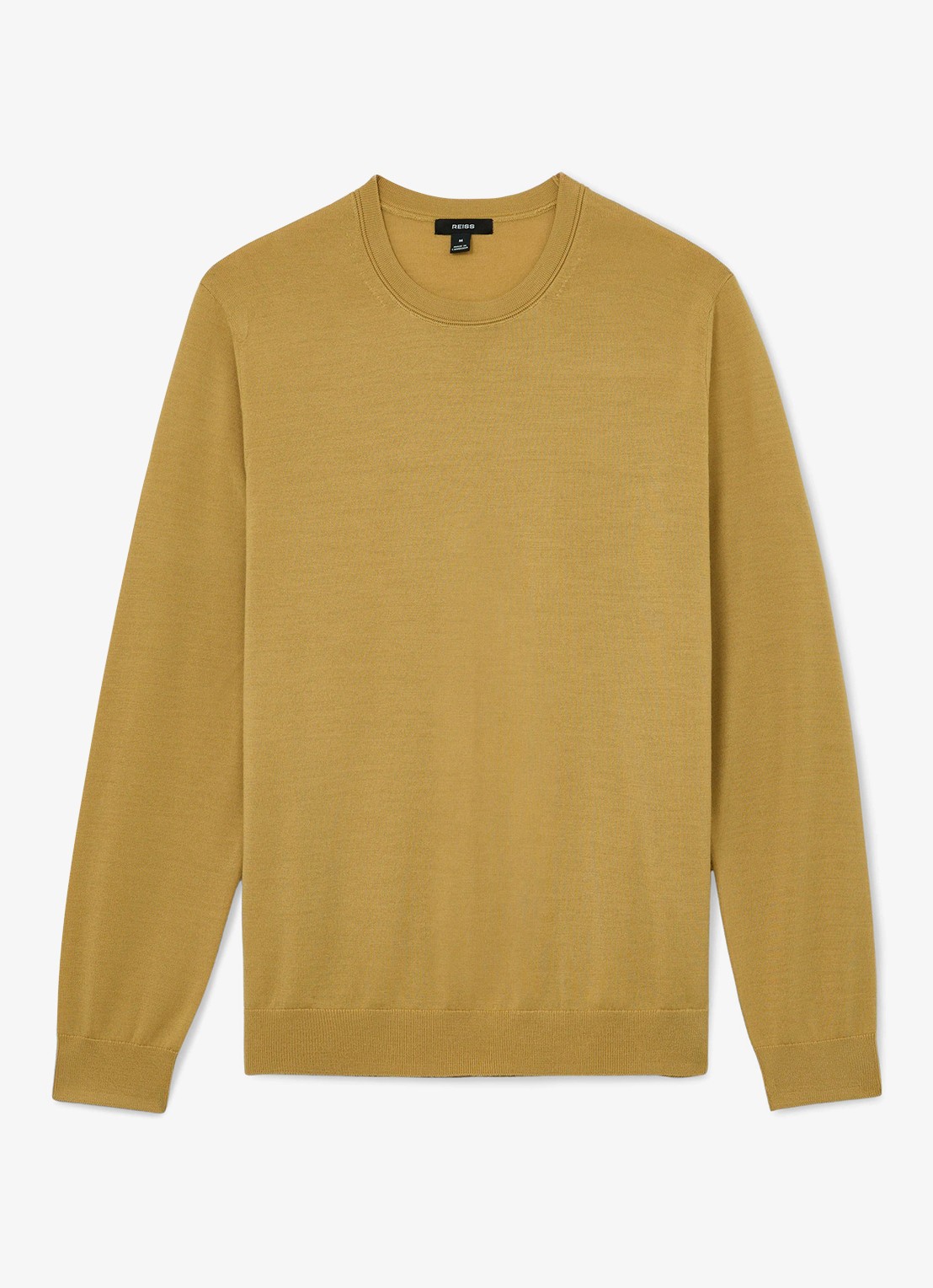 Reiss WESSEX Merino Wool Crew-Neck Jumper - voorkant 5 geel