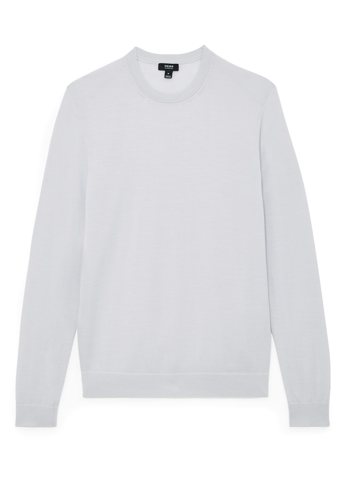 Reiss Wessex sweater van merino wol - voorkant 4 lichtblauw