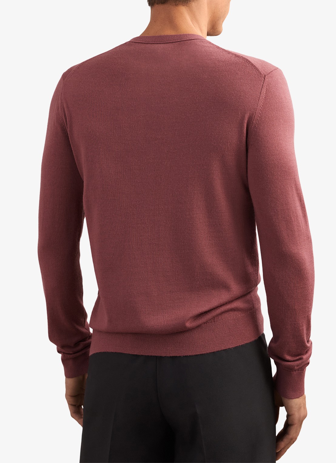 Reiss Wessex sweater van merino wol - achterkant 6 oudroze