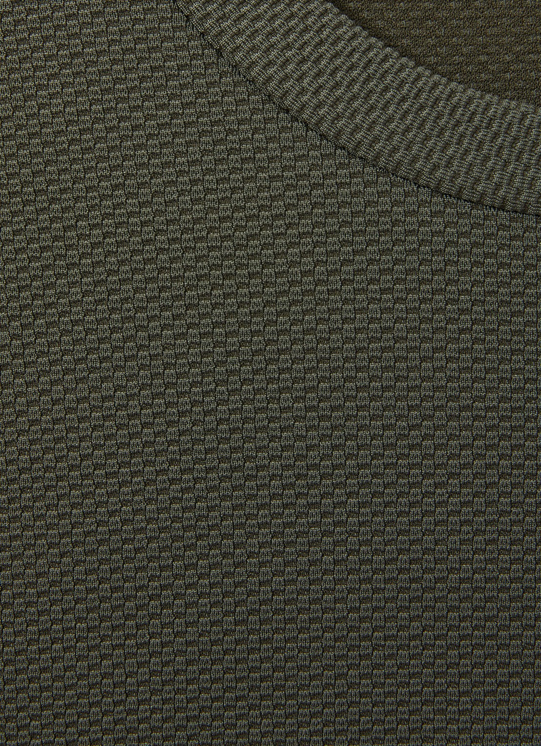 Reiss Wick T-shirt met structuur - detail 2 bronsgroen