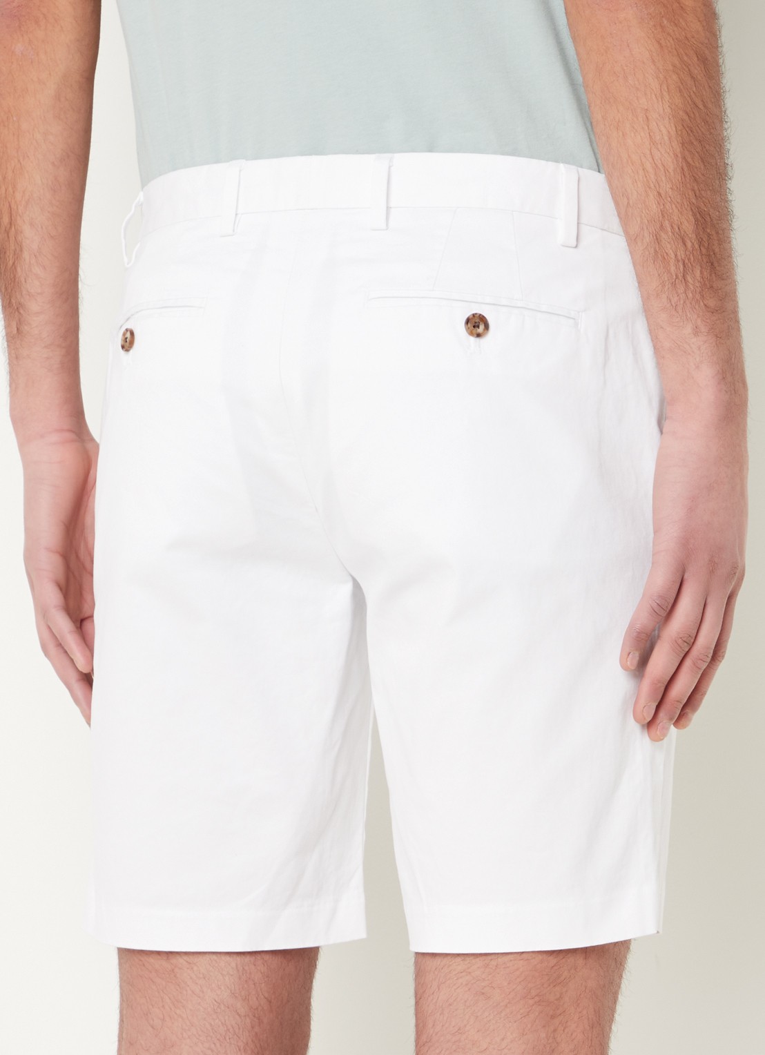 Reiss Wicket straight fit korte chino met steekzakken  - achterkant 2 white / wit