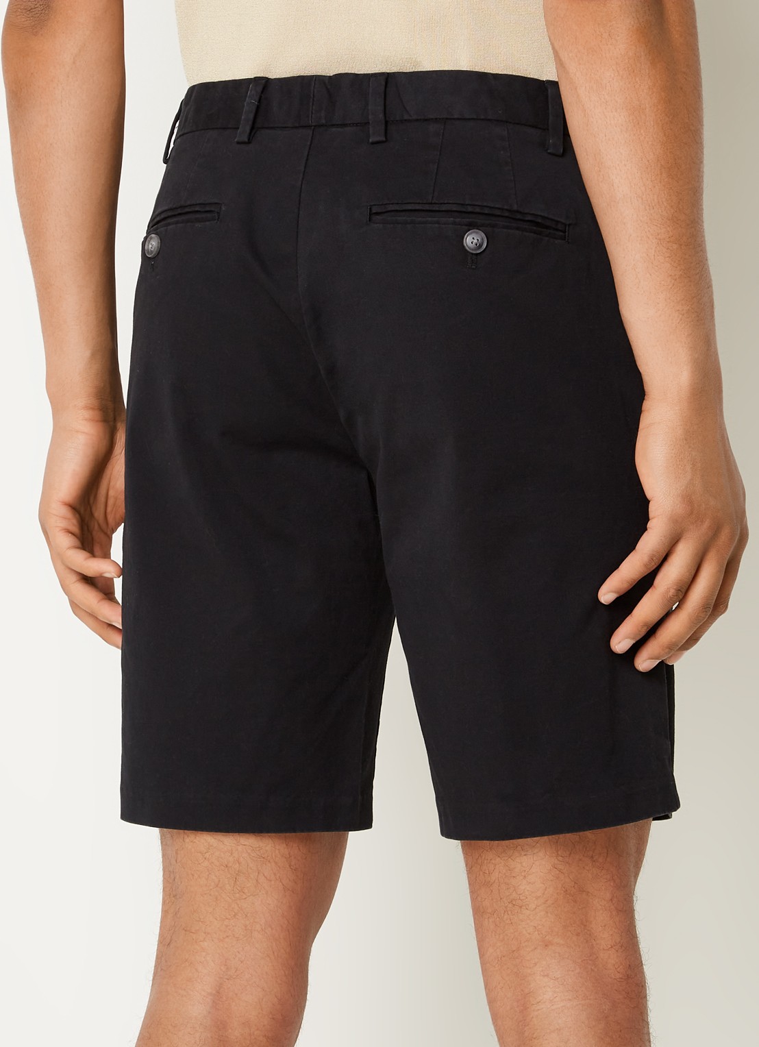 Reiss Wicket straight fit korte chino met steekzakken  - achterkant zwart