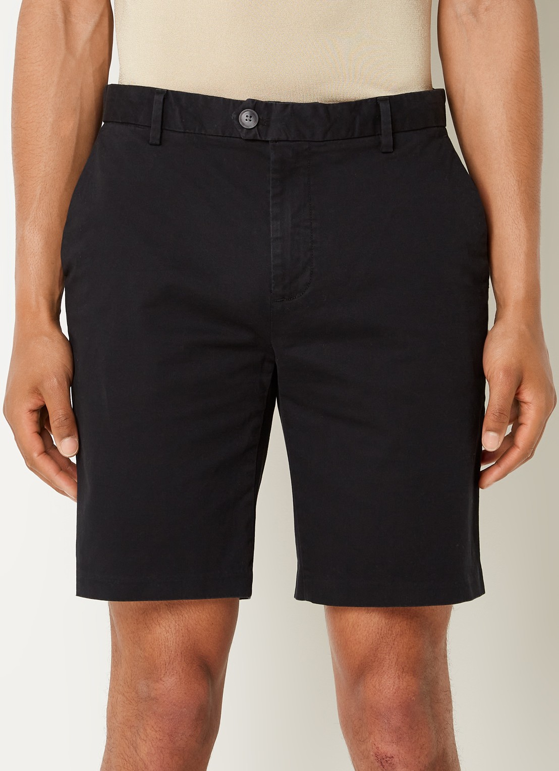 Reiss Wicket straight fit korte chino met steekzakken  - detail 2 zwart