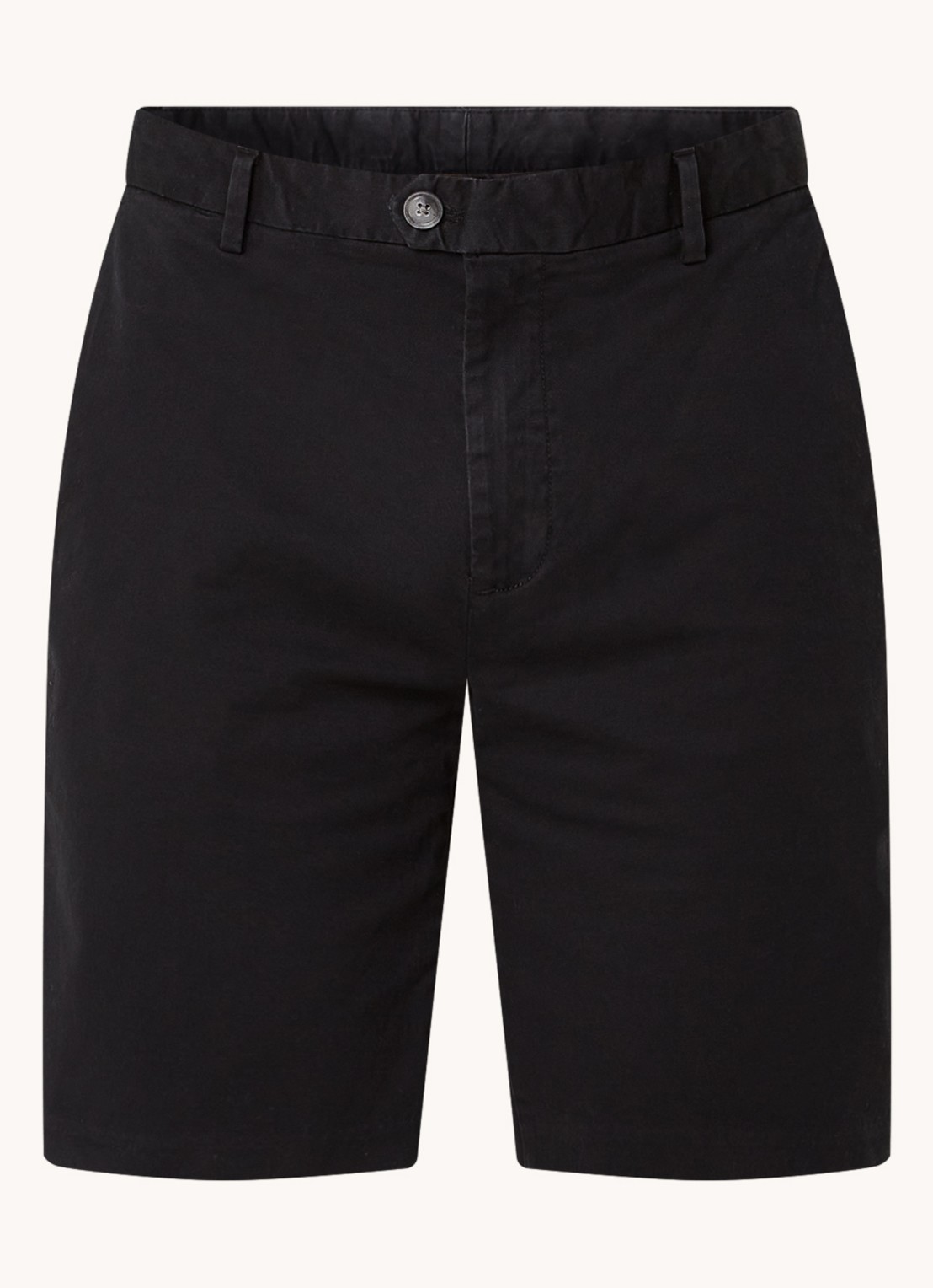 Reiss Wicket straight fit korte chino met steekzakken  - voorkant 3 zwart