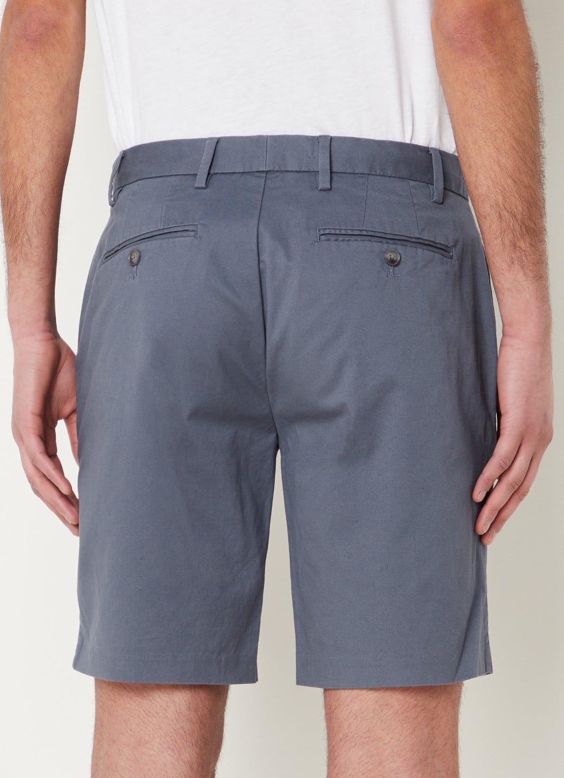 Reiss Wicket straight fit korte chino met steekzakken  - achterkant 4 staalblauw