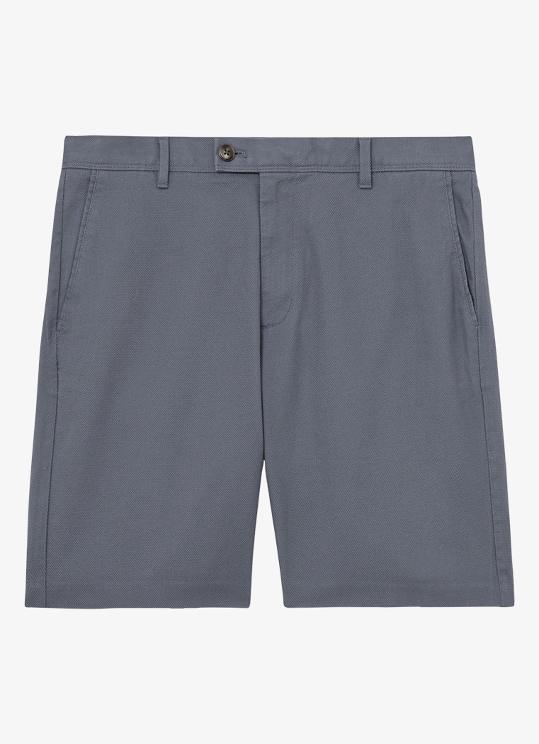 Reiss Wide fit korte chino met structuur - voorkant 2 airforce blue / blauw