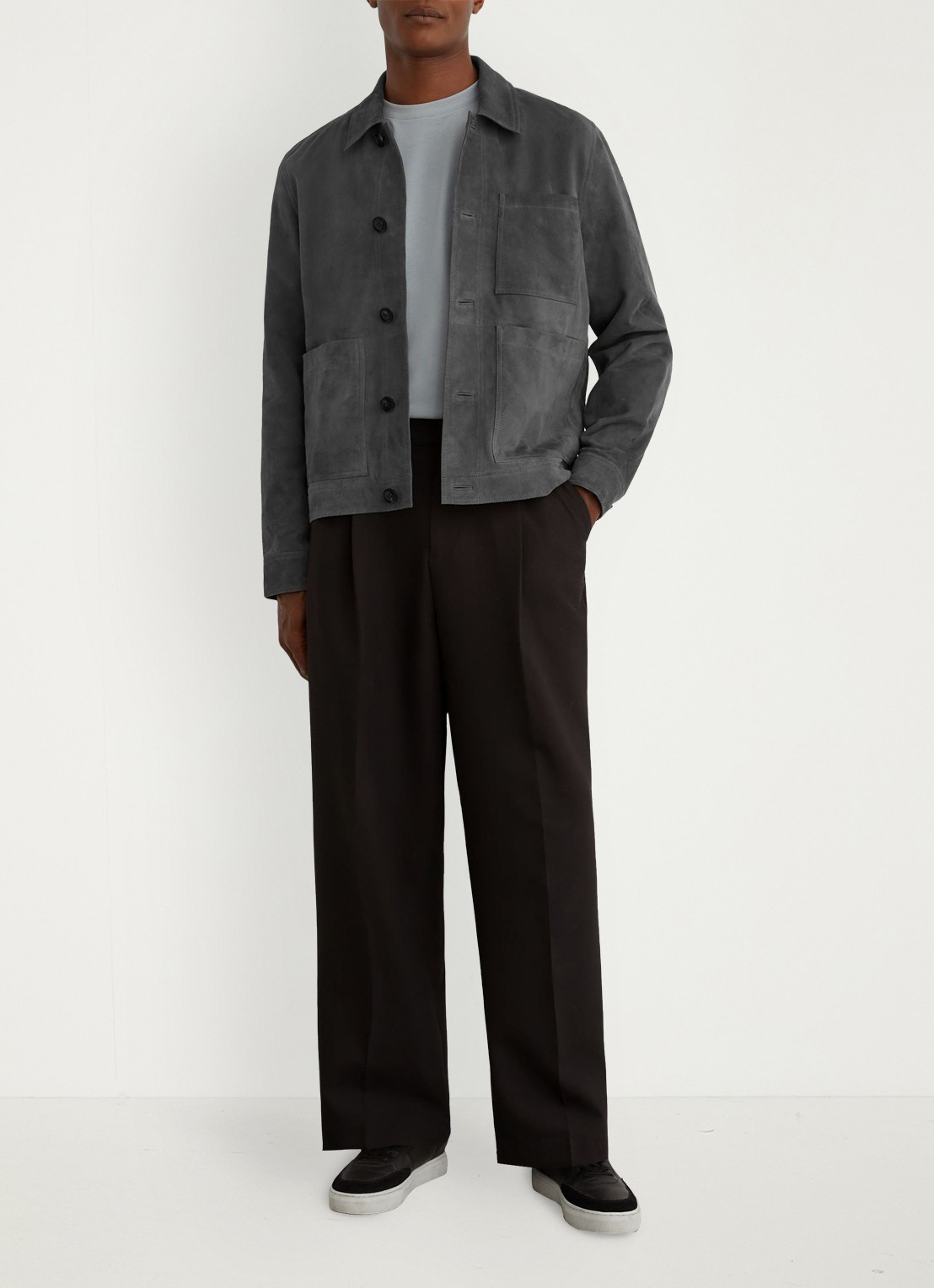 Reiss Wilstead lerenjas van suède - detail 4 blauw