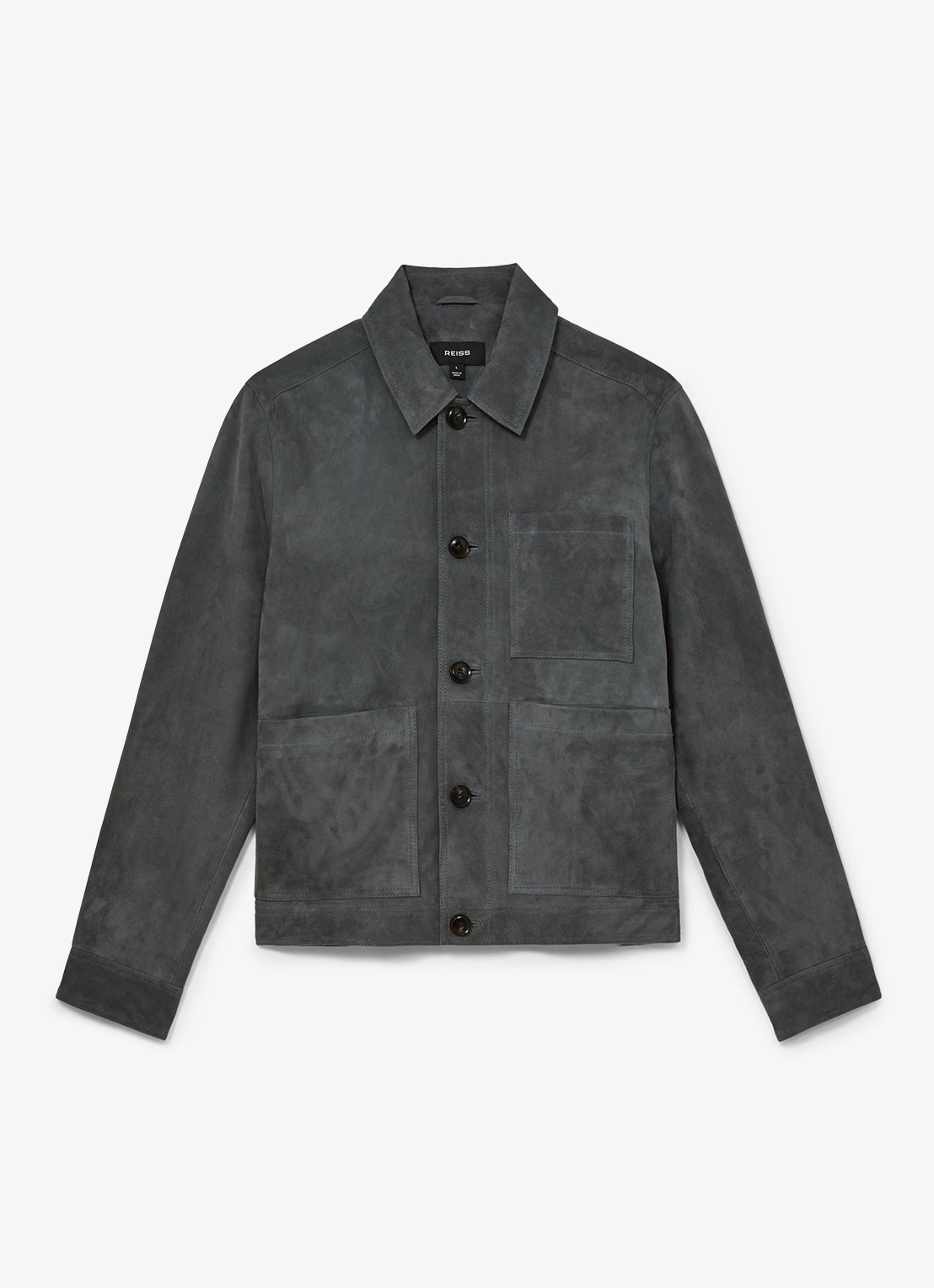 Reiss Wilstead lerenjas van suède - voorkant 5 blauw