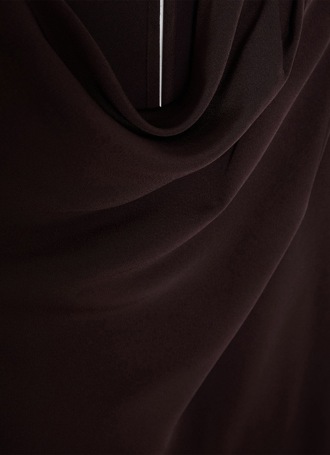 Reiss WRENLEY Drape-Detail Layered Mini Dress - detail 5 chocoladebruin