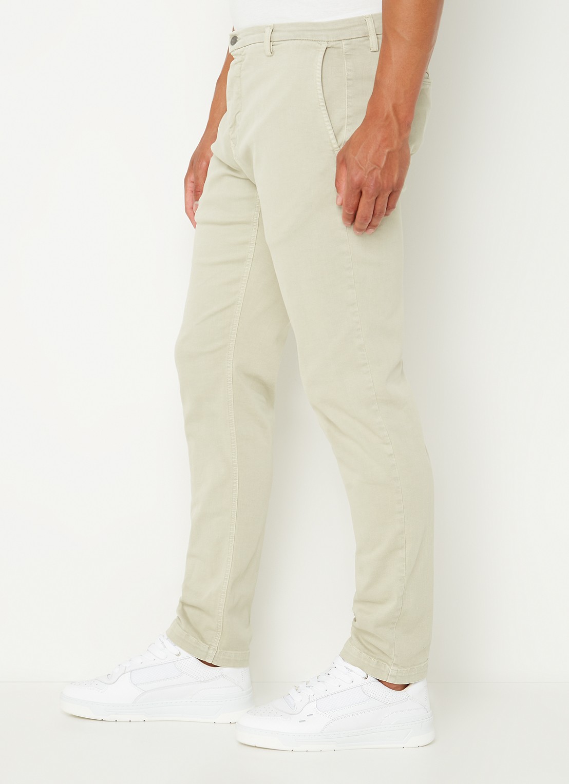 Replay Benni straight fit chino met steekzakken - detail 2 beige