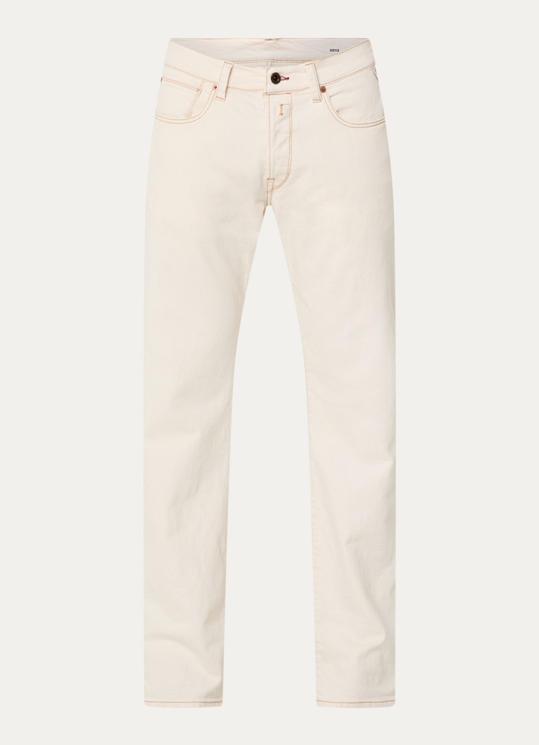 Replay Deryck straight leg jeans met steekzakken - voorkant 2 gebroken wit