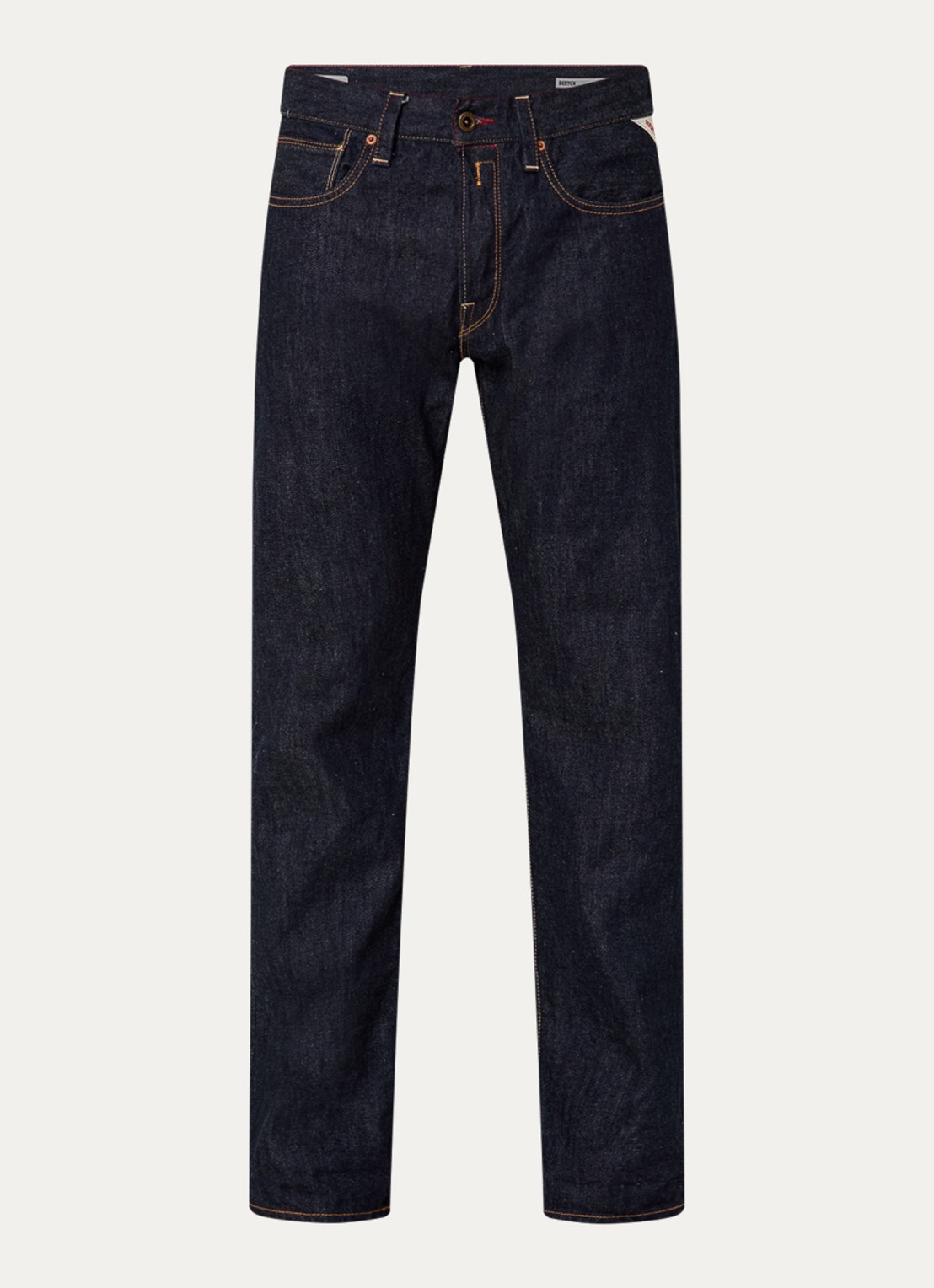Replay Deryck straight leg jeans met steekzakken - voorkant 9 indigo