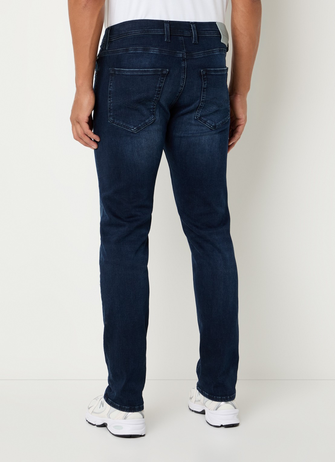 Replay Grover slim fit jeans met medium wassing - achterkant 3 indigo