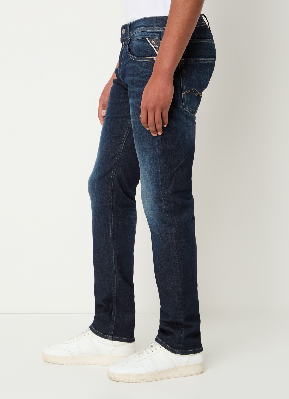 Replay Grover straight leg jeans met steekzakken - detail 5 indigo