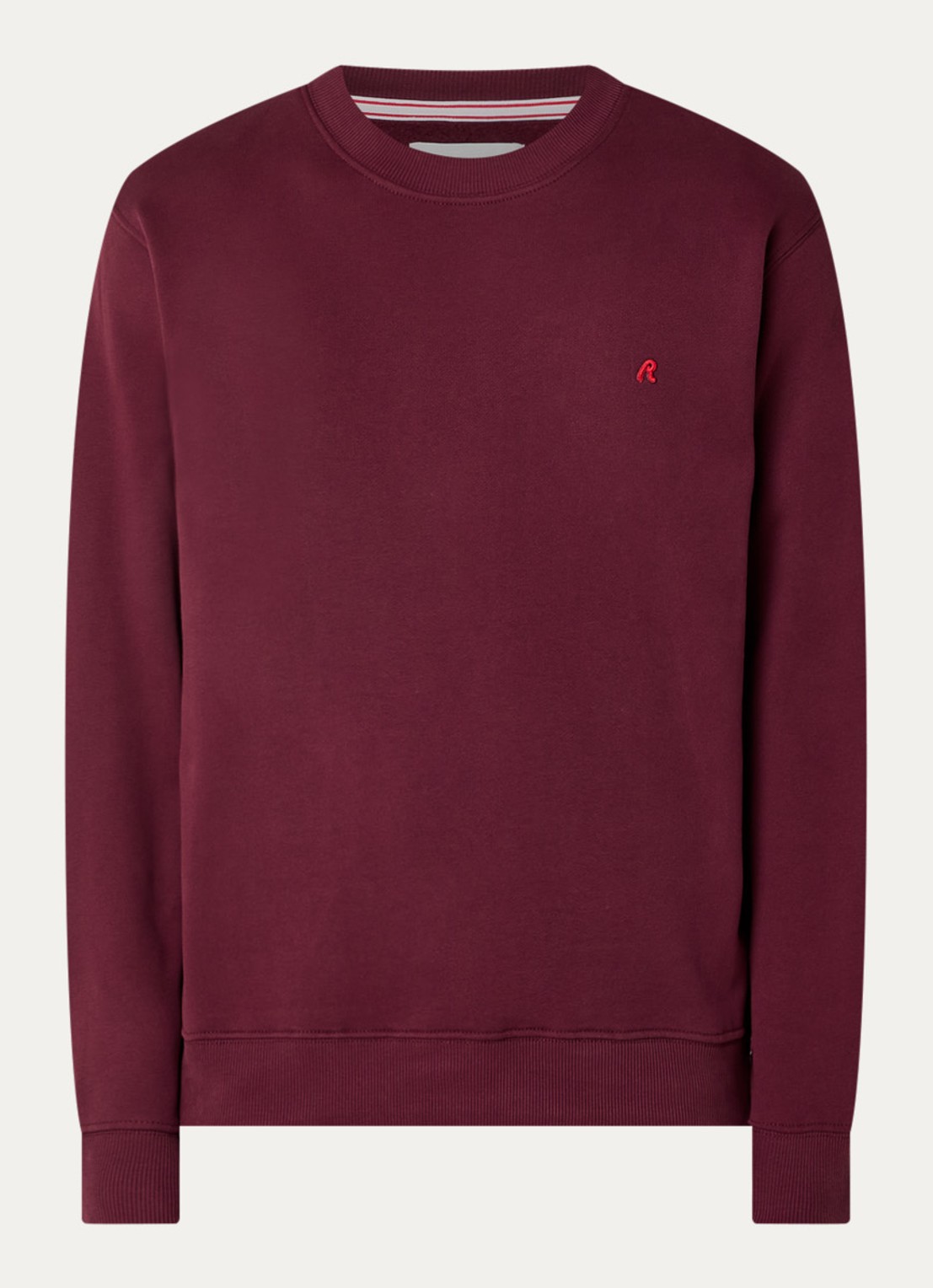 Replay Sweater met logoborduring - voorkant 3 beige
