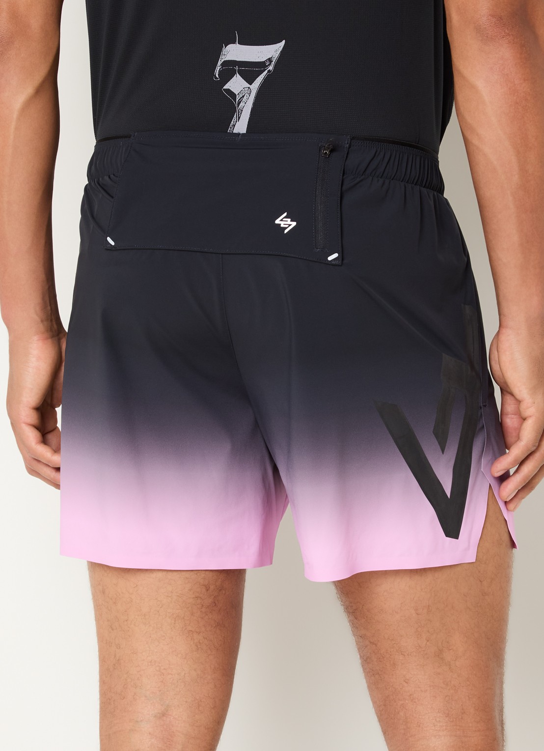 Represent 247 Ghost straight fit korte broek met logo - achterkant 4 lila