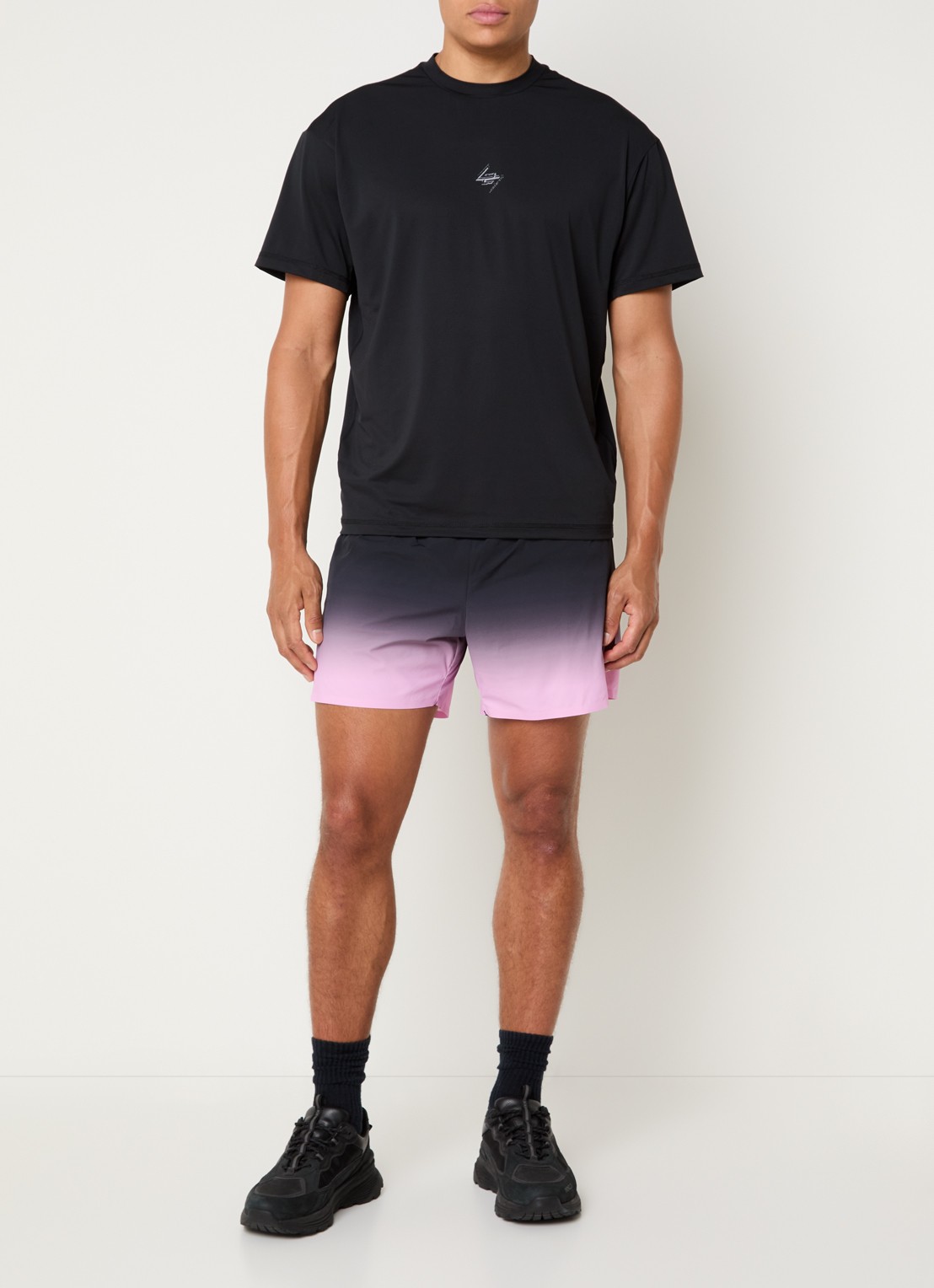 Represent 247 Ghost straight fit korte broek met logo - voorkant 2 lila