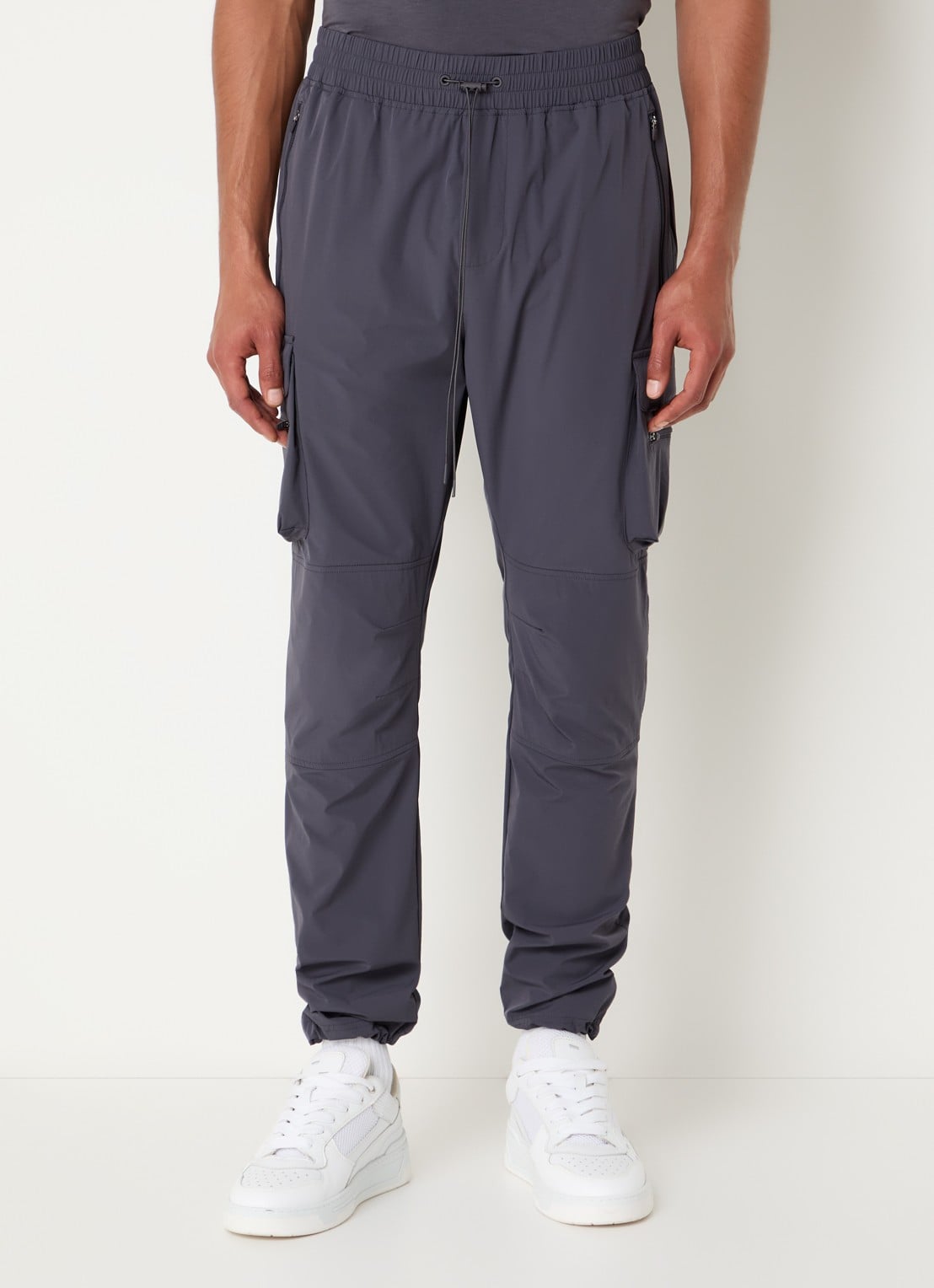 Represent 247 loose fit cargobroek met steekzakken - detail antraciet