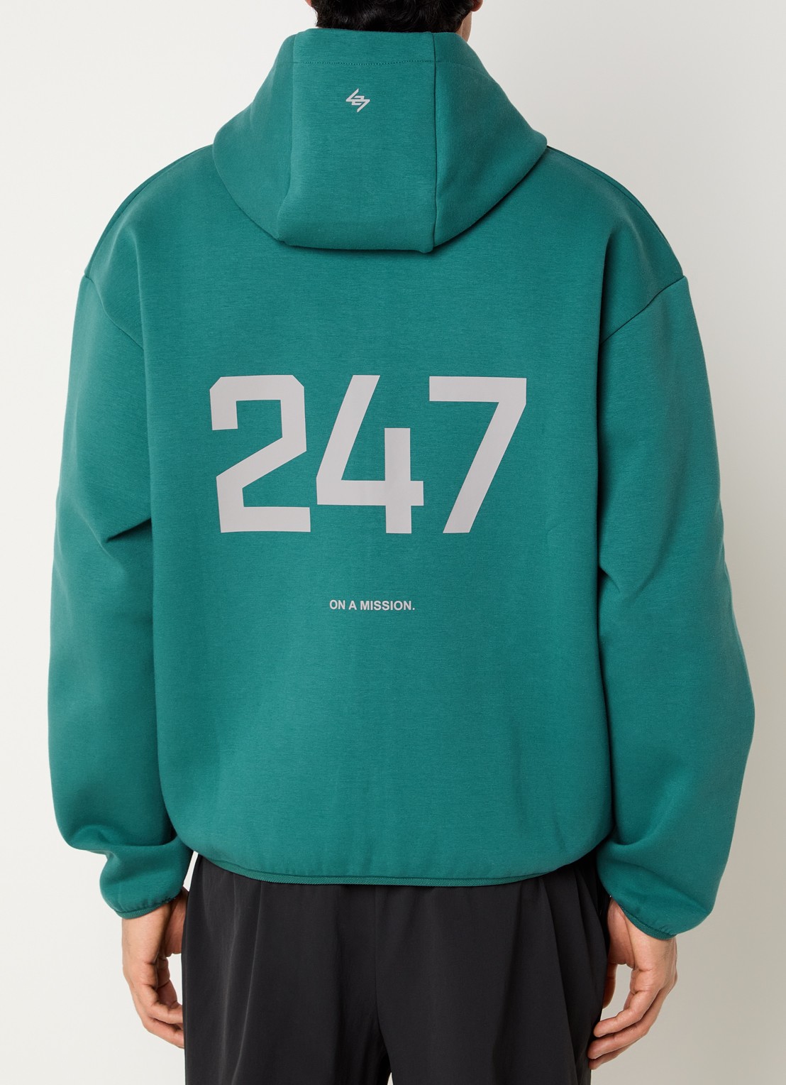 Represent 247 Numbers sweatvest met logo- en backprint - detail 2 zeegroen