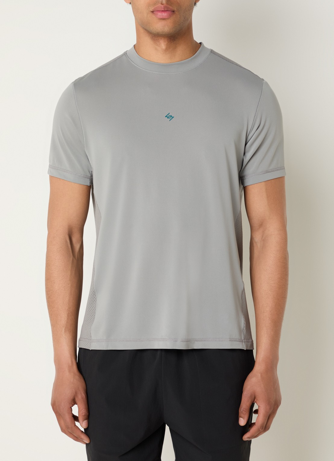 Represent 247 Numbers T-shirt met logo- en backprint - achterkant grijs