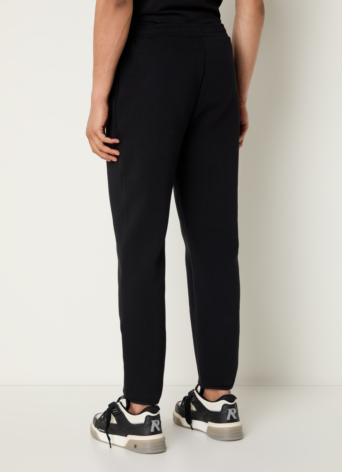 Represent 247 Numbers tapered fit joggingsbroek met logo en steekzakken - achterkant zwart