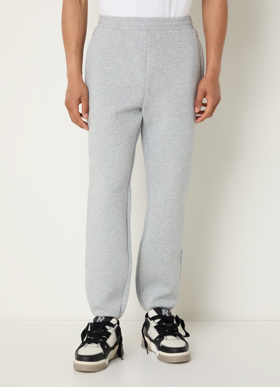 Represent 247 Numbers tapered fit joggingsbroek met logo en steekzakken - detail 2 grijsmele