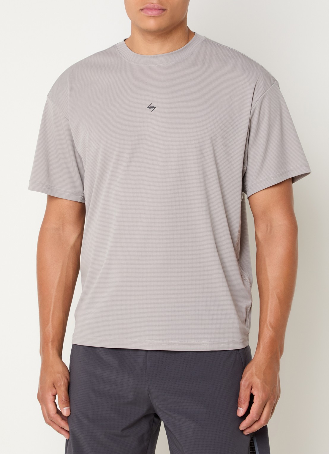 Represent 247 Power T-shirt met logoprint - achterkant 4 lichtgrijs