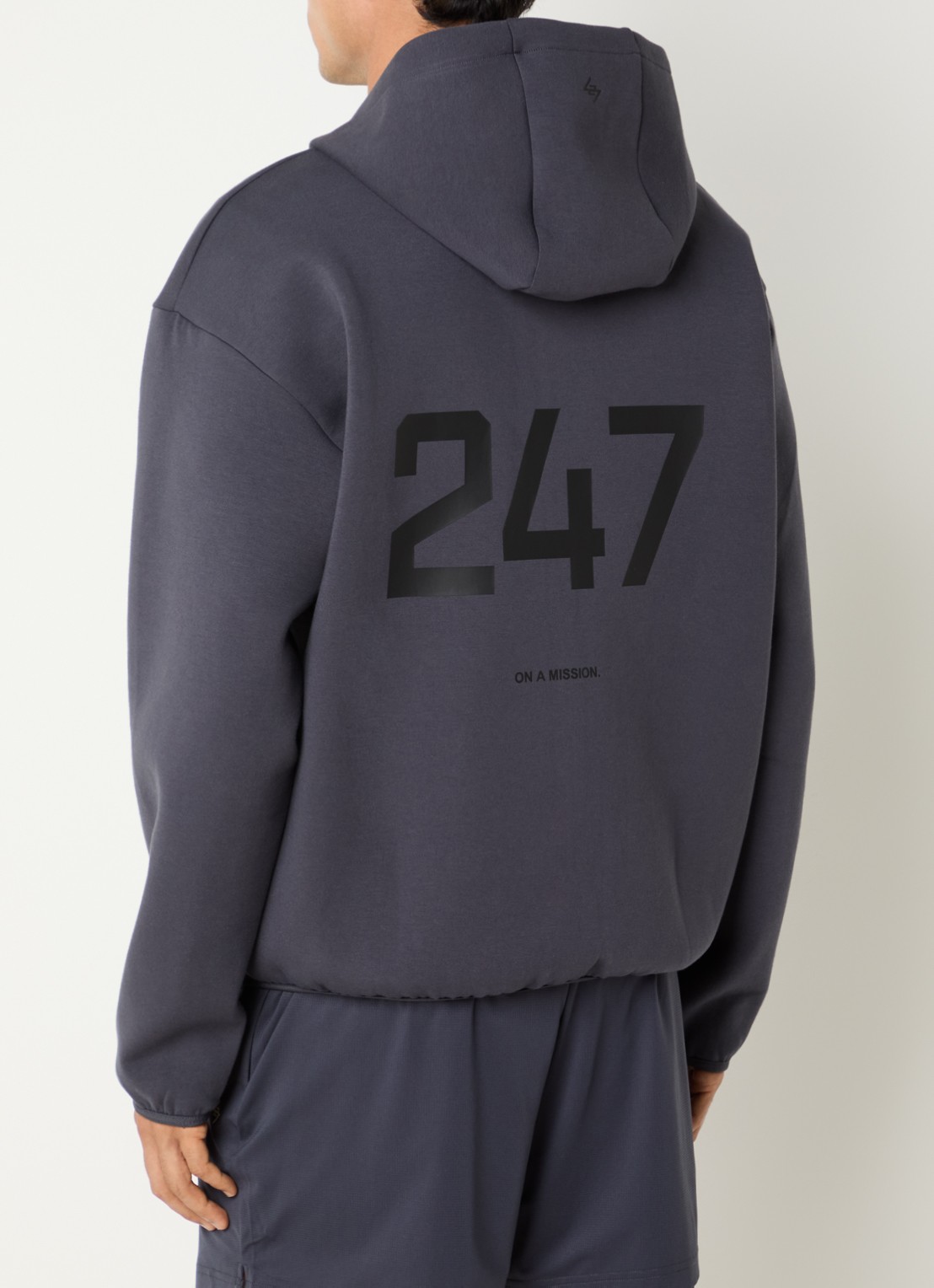 Represent 247 sweatvest met backprint - detail antraciet