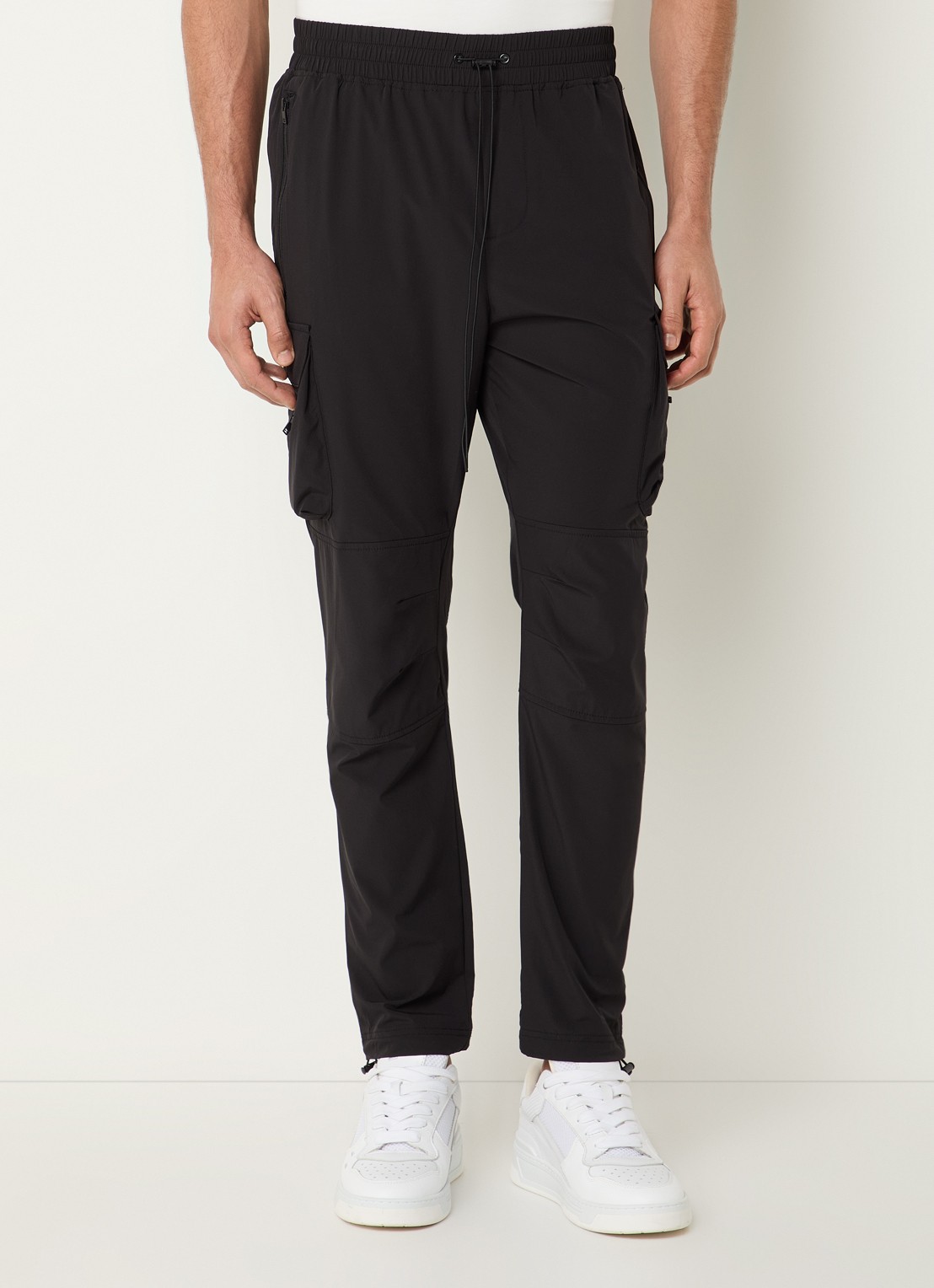 Represent 247 tapered fit cargobroek met klepzakken - detail zwart