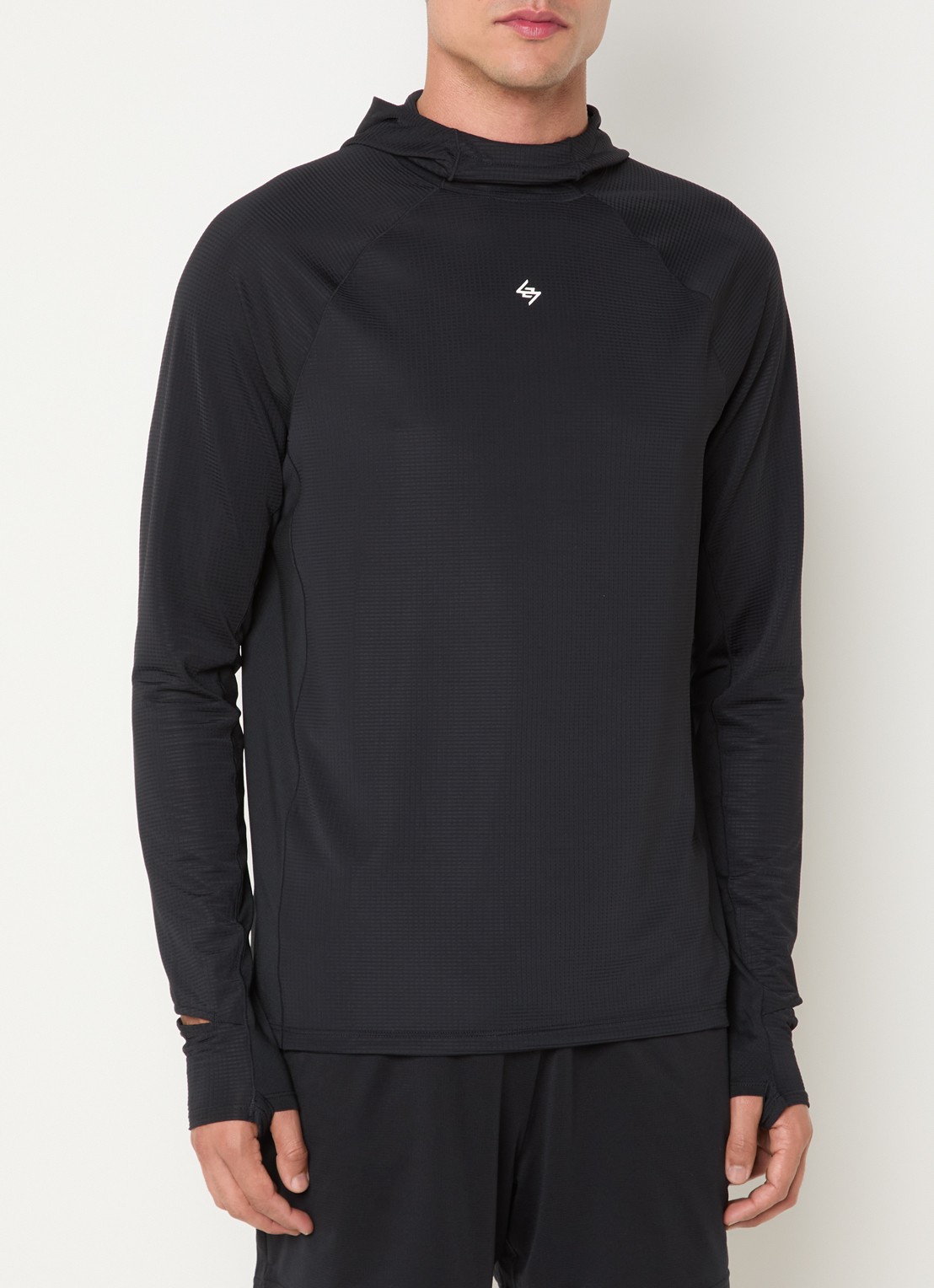 Represent 247 Ultra trui met capuchon en logo - detail 4 zwart