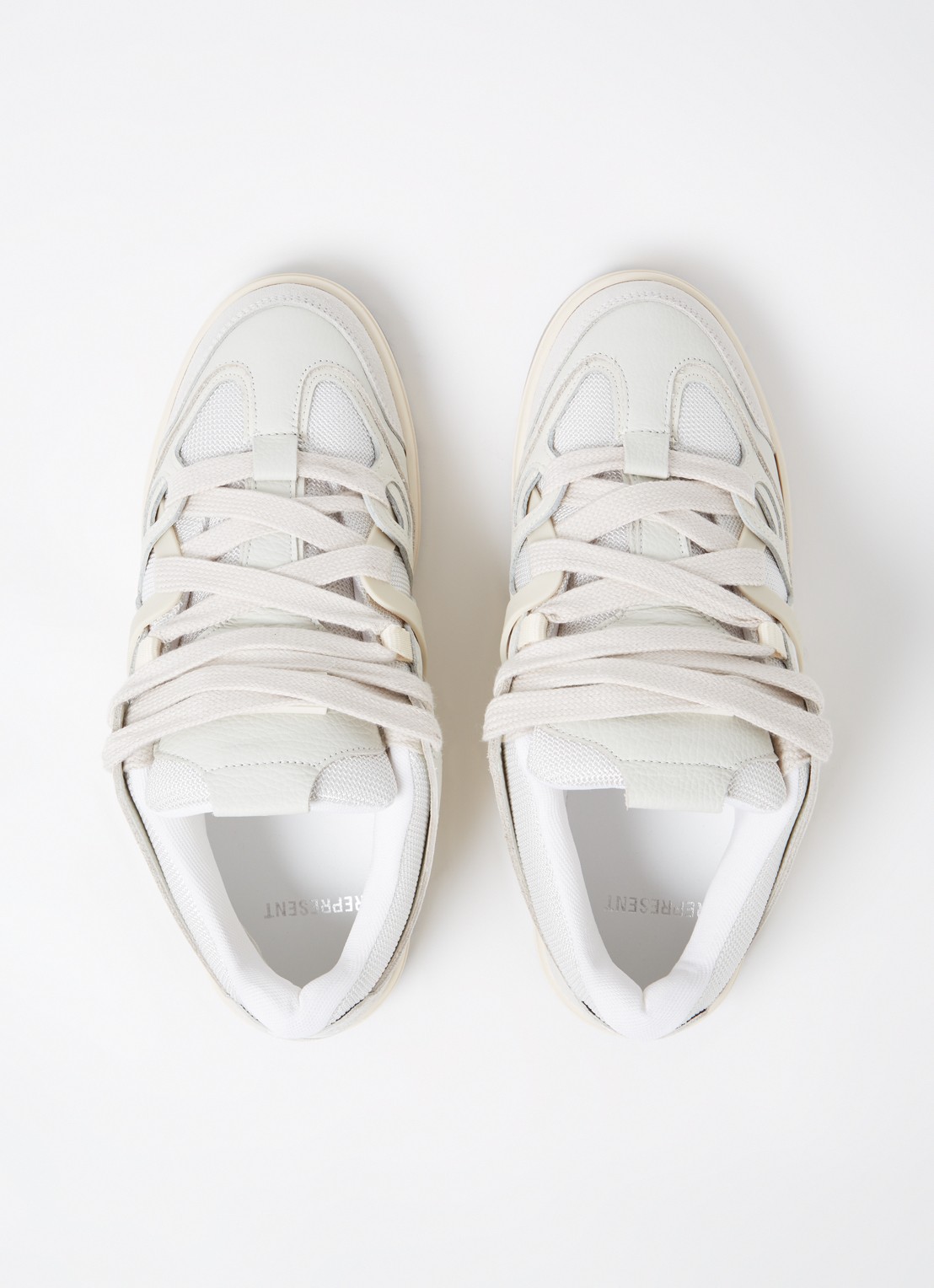 Represent Bully sneaker met suède en leren details - detail 3 lichtgrijs