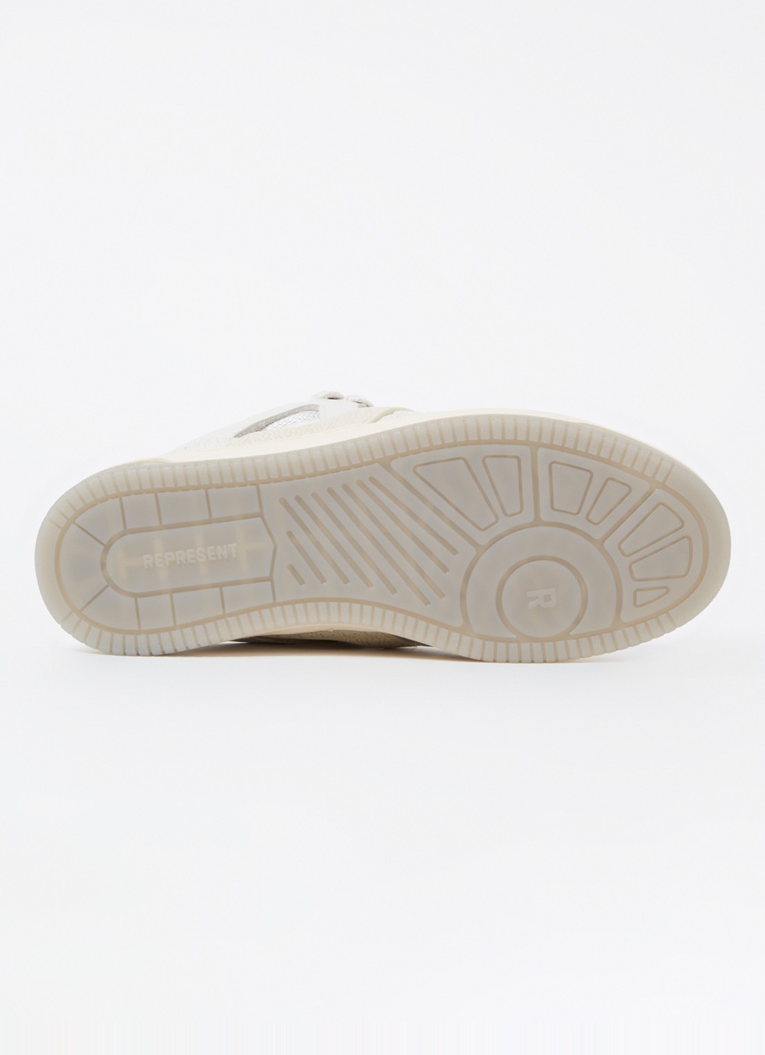 Represent Bully sneaker met suède en leren details - detail 4 lichtgrijs