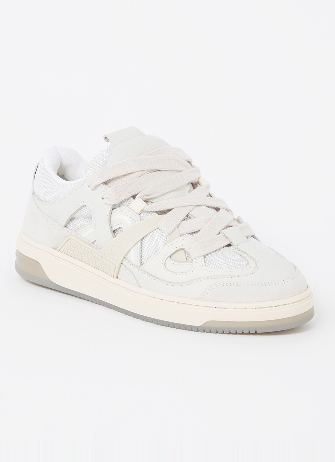Represent Bully sneaker met suède en leren details - voorkant 5 lichtgrijs