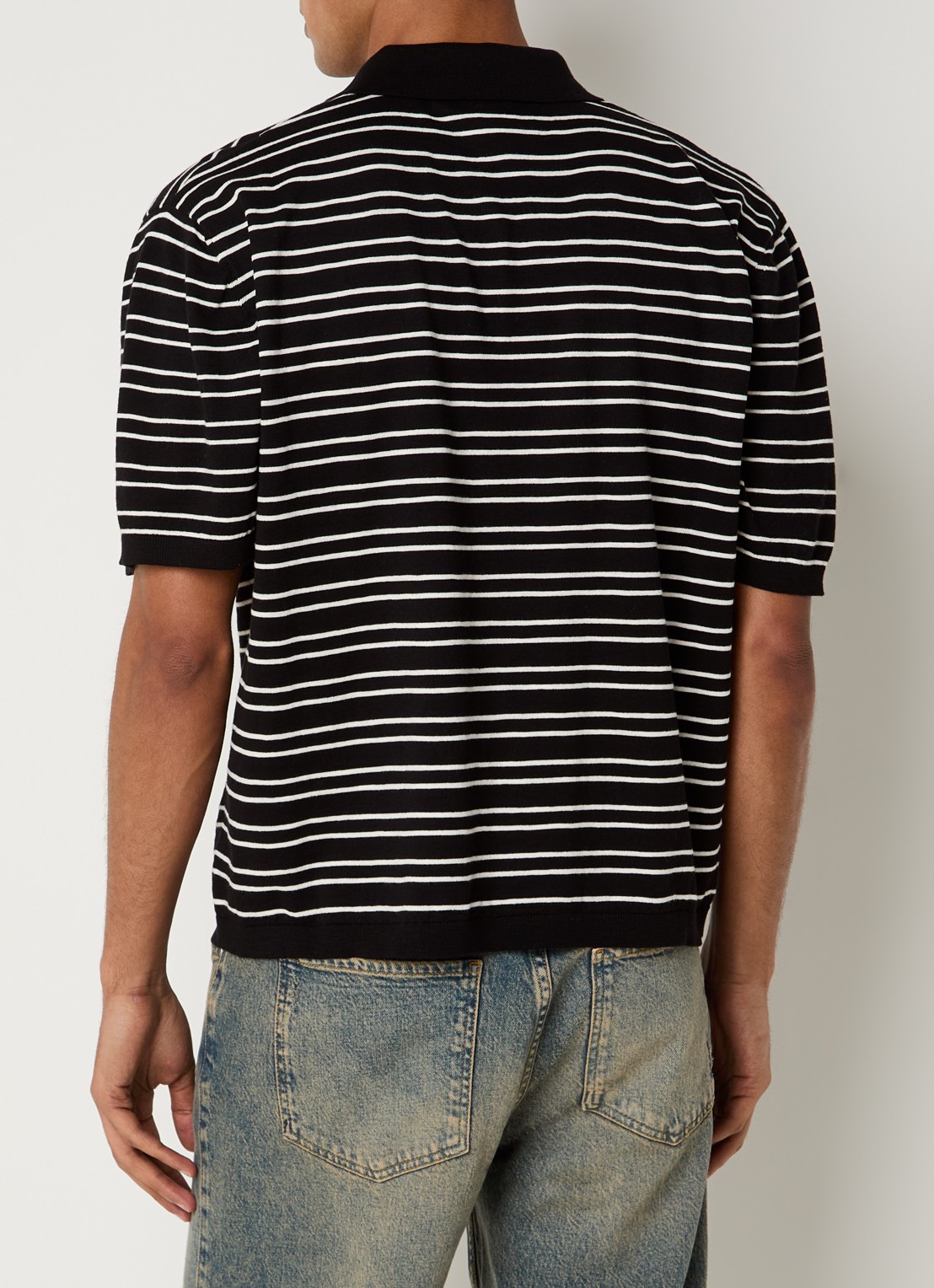 Represent California regular fit polo met logo - achterkant 3 zwart
