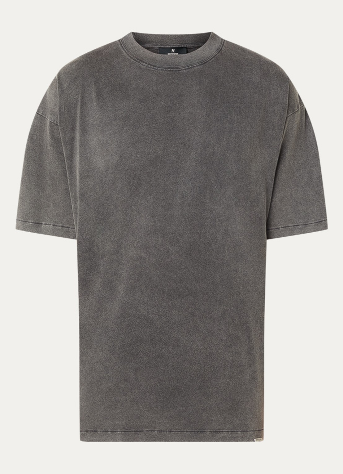 Represent Initial oversized T-shirt met verwassen afwerking - voorkant donkergrijs