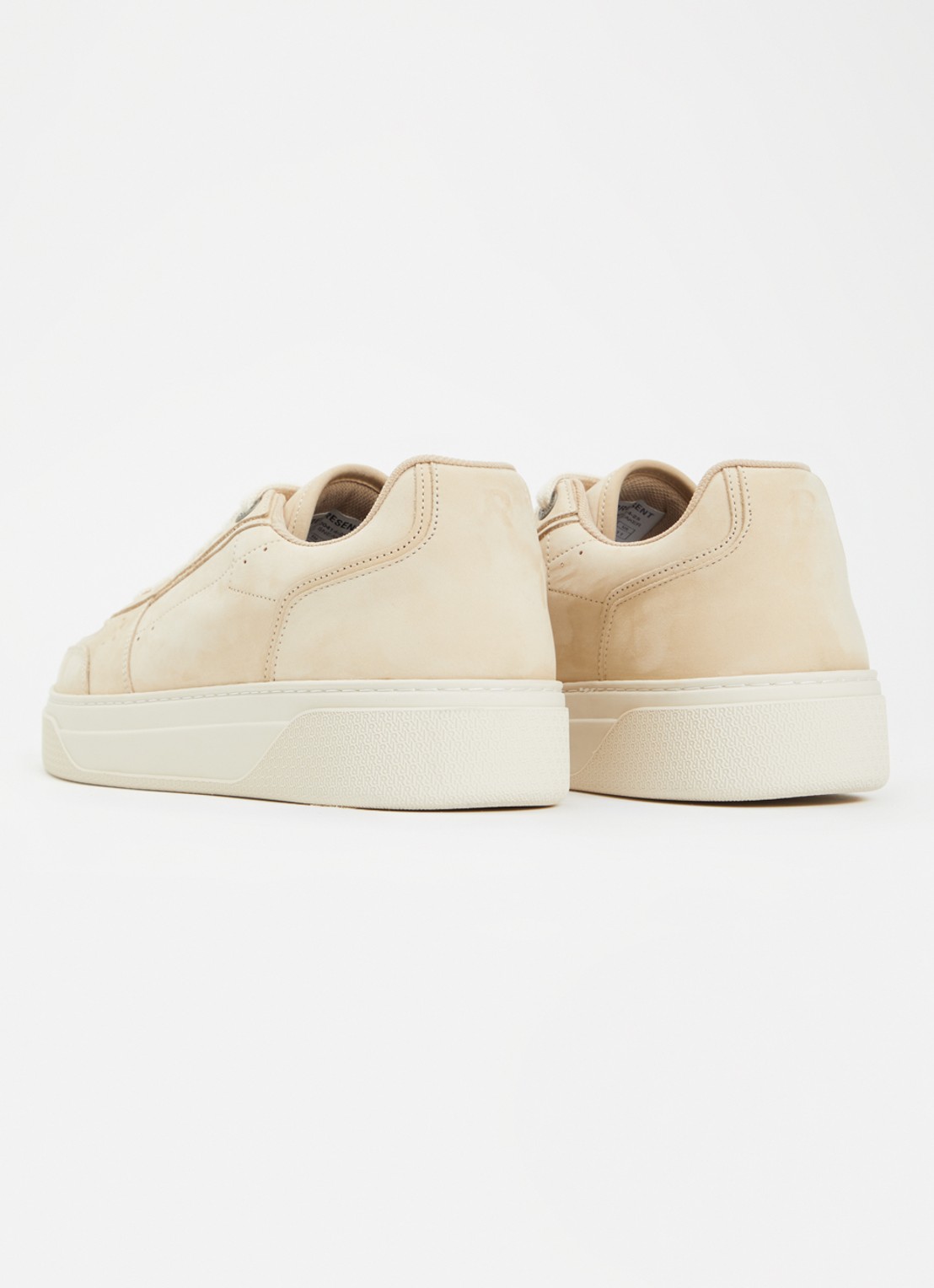 Represent Initial sneaker van nubuck - achterkant creme