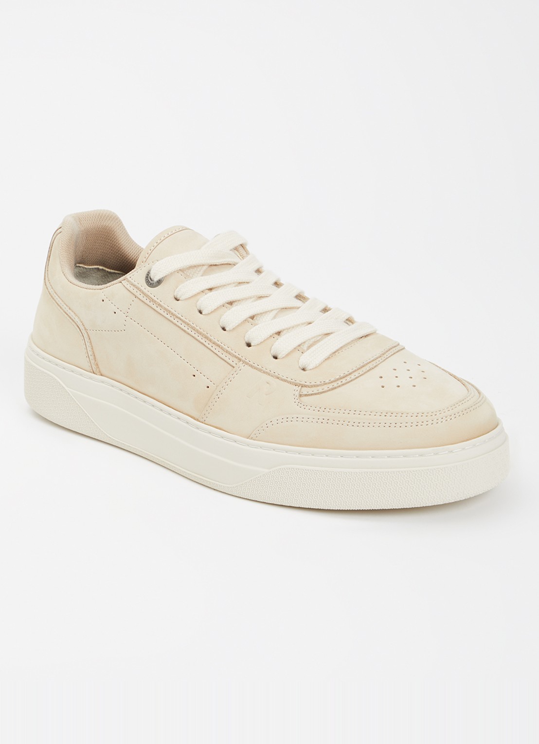 Represent Initial sneaker van nubuck - voorkant 5 creme