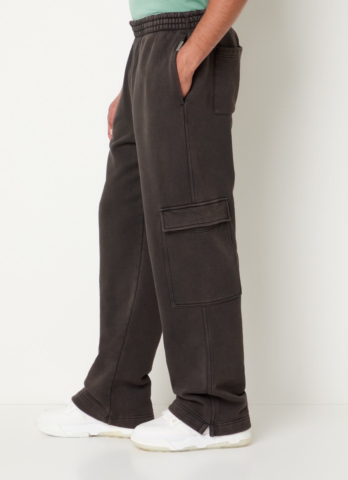 Represent Initial straight fit joggingbroek met steekzakken - detail 2 bruin