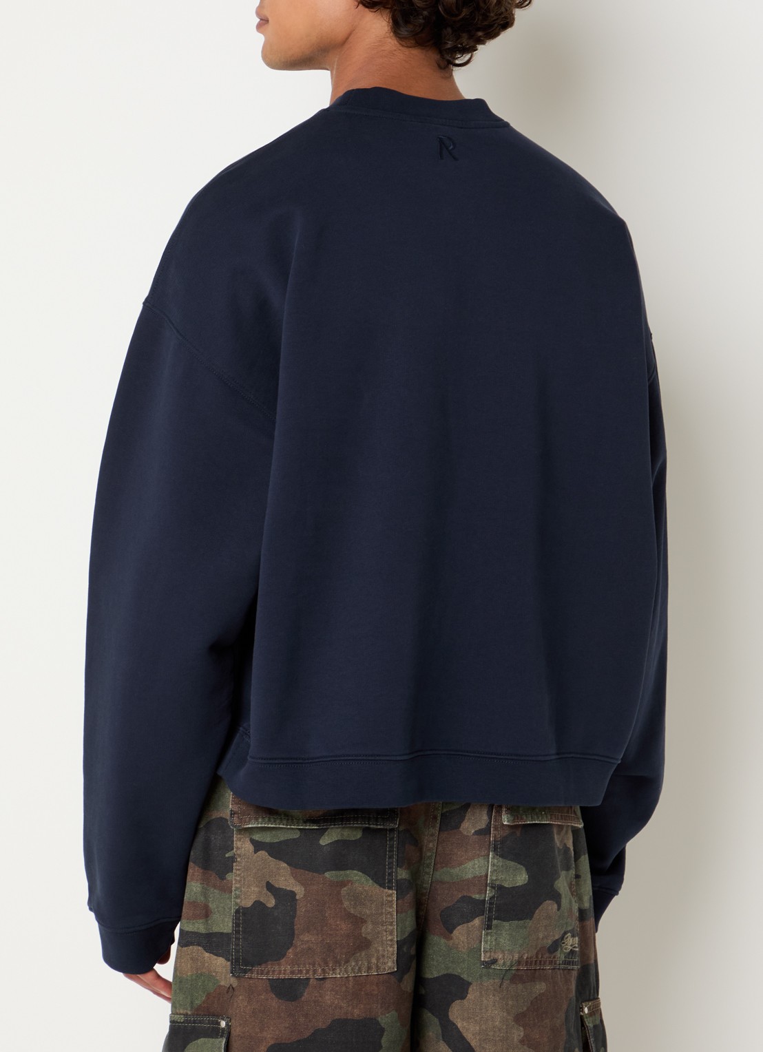 Represent Initial sweater met stretch - achterkant donkerblauw