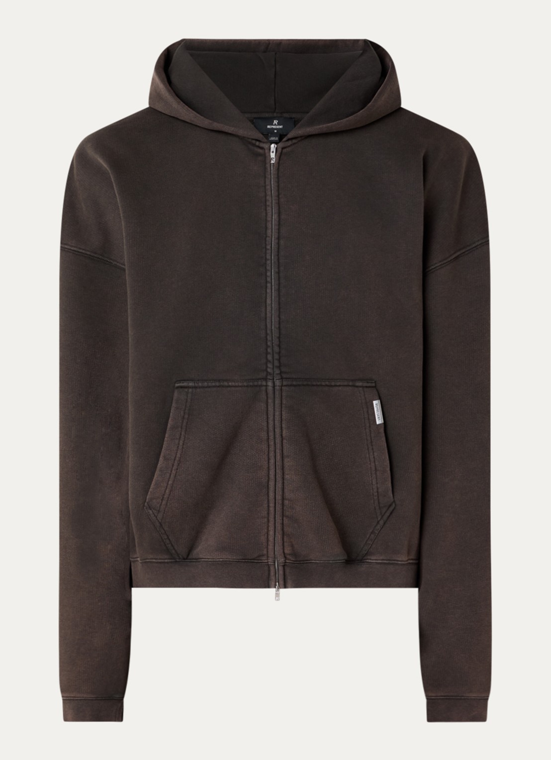 Represent Initial sweatvest met steekzakken - voorkant 4 bruin