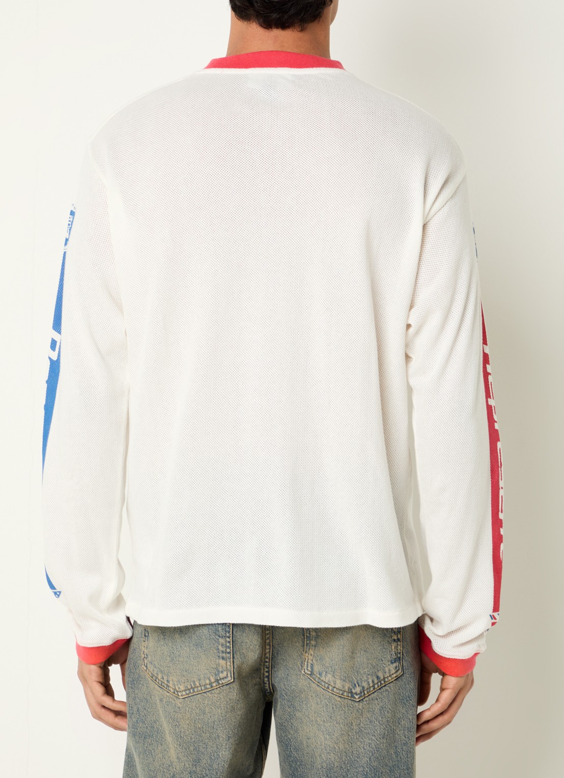 Represent Longsleeve T-shirt met logoprint - achterkant gebroken wit