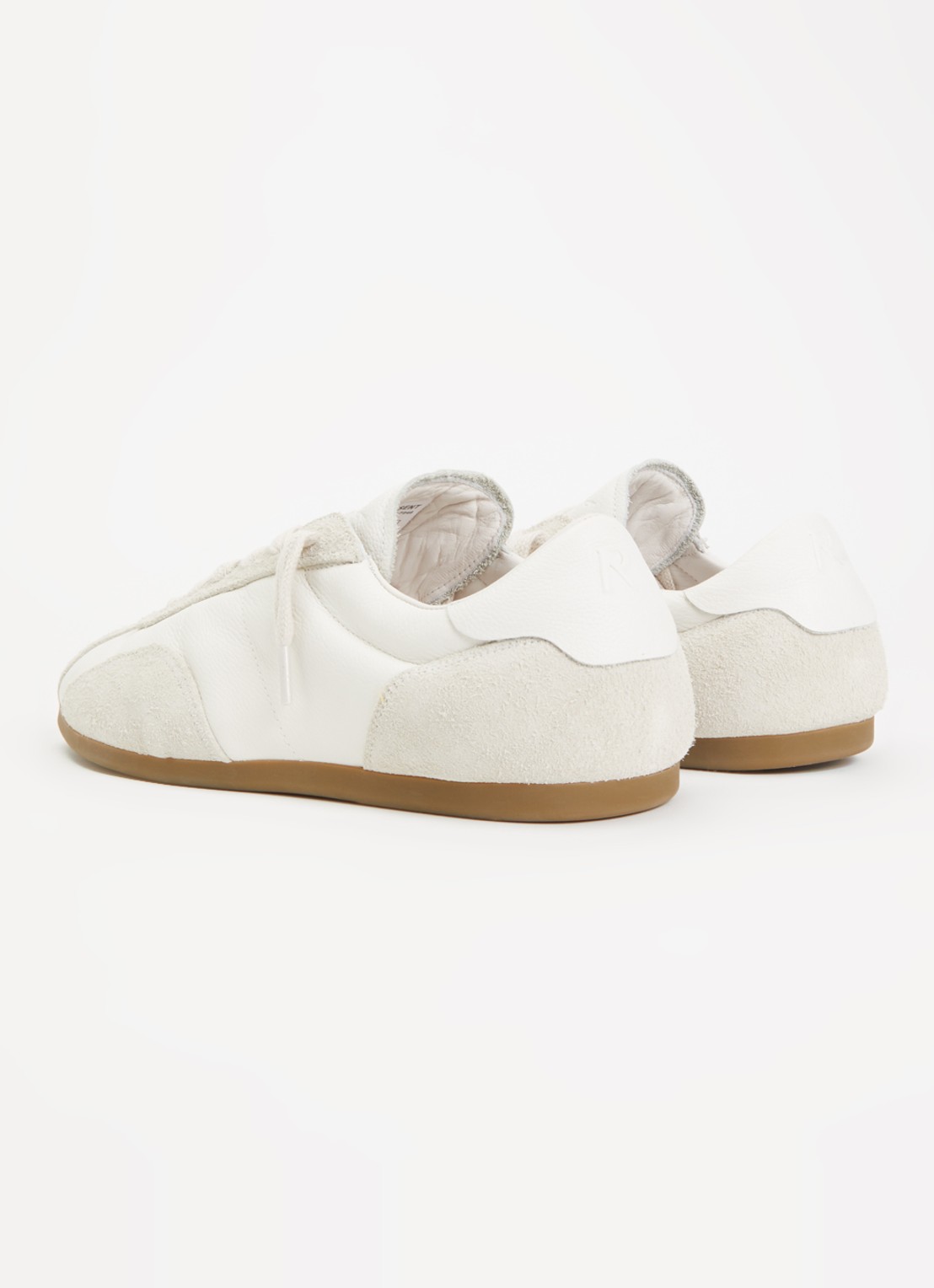 Represent Low-Pro sneaker van leer met suède details - achterkant 4 wit