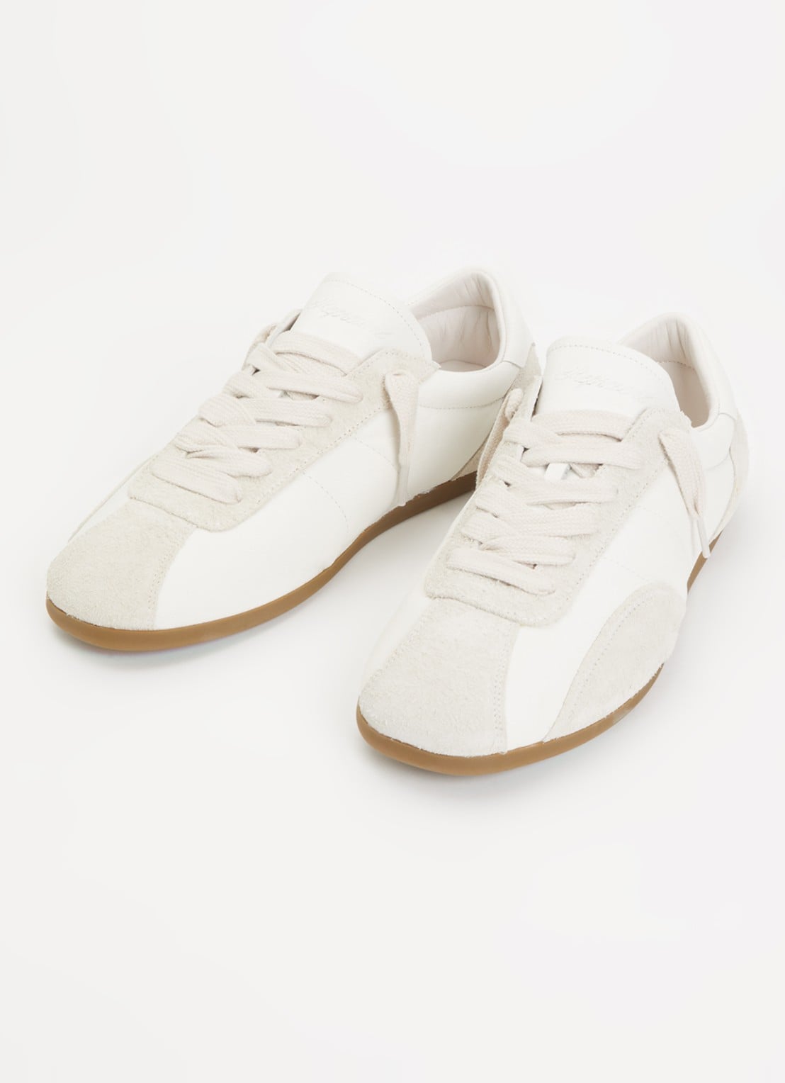 Represent Low-Pro sneaker van leer met suède details - detail wit